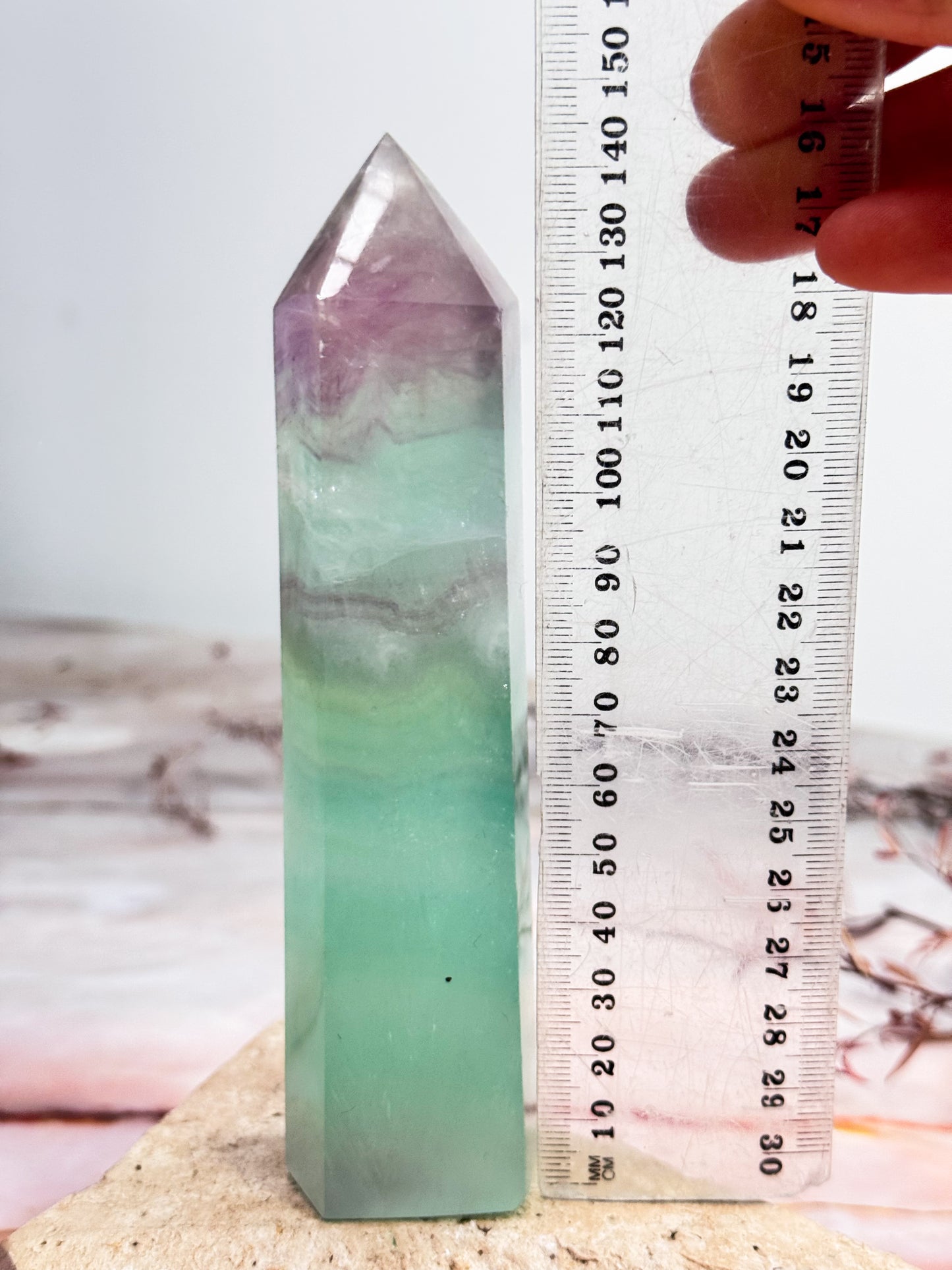 Watermelon Fluorite Tower