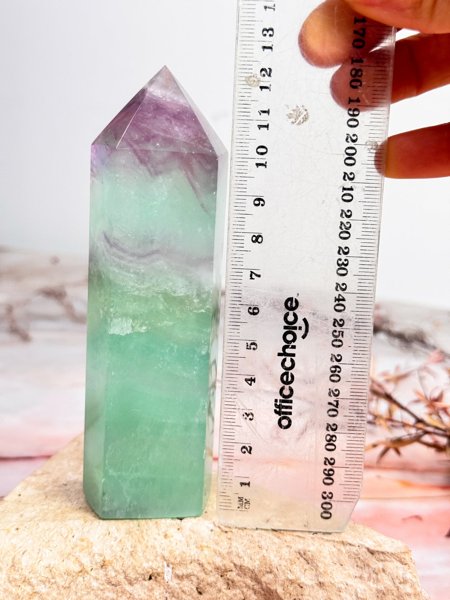 Watermelon Fluorite Tower