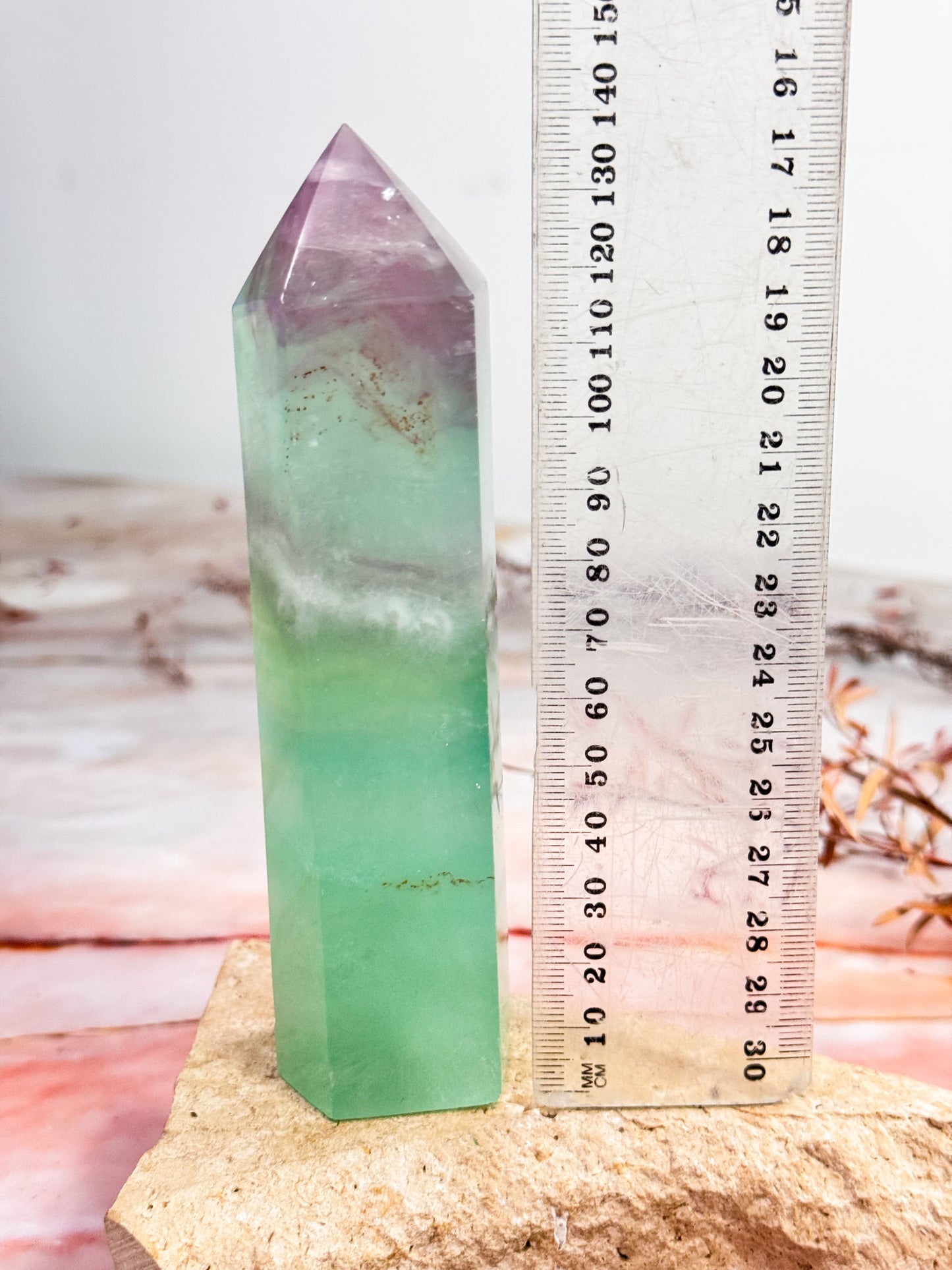 Watermelon Fluorite Tower