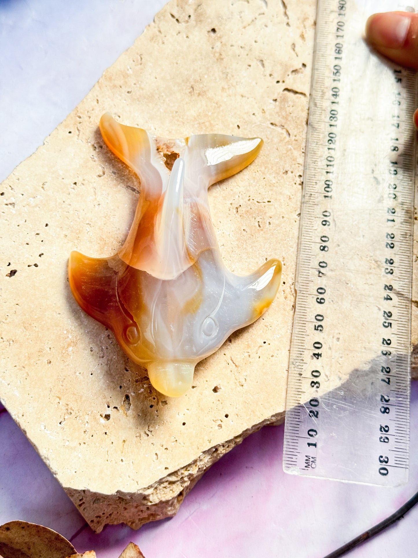 Agate Dolphin Carving