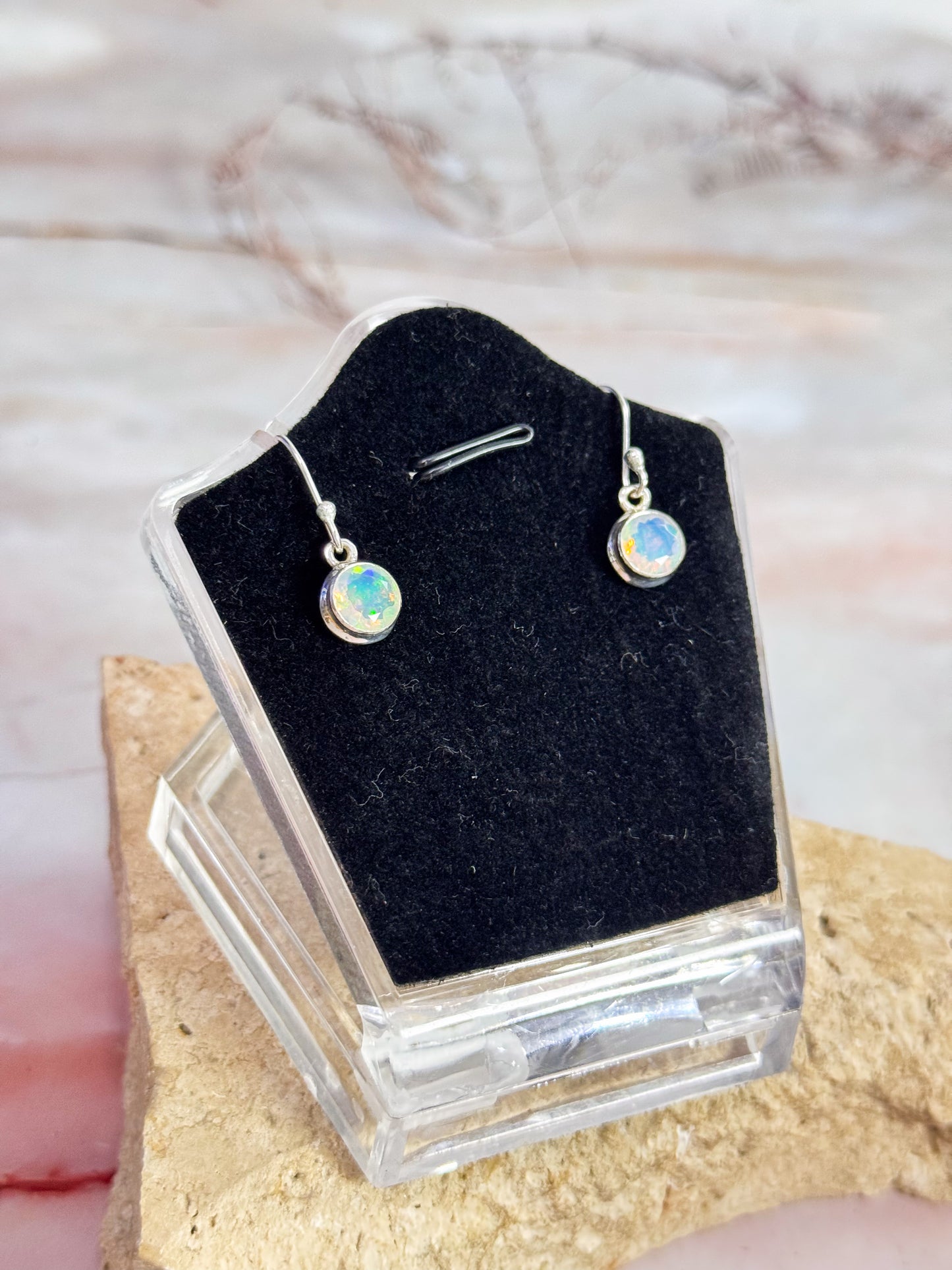 Ethiopian Opal Faceted Earrings