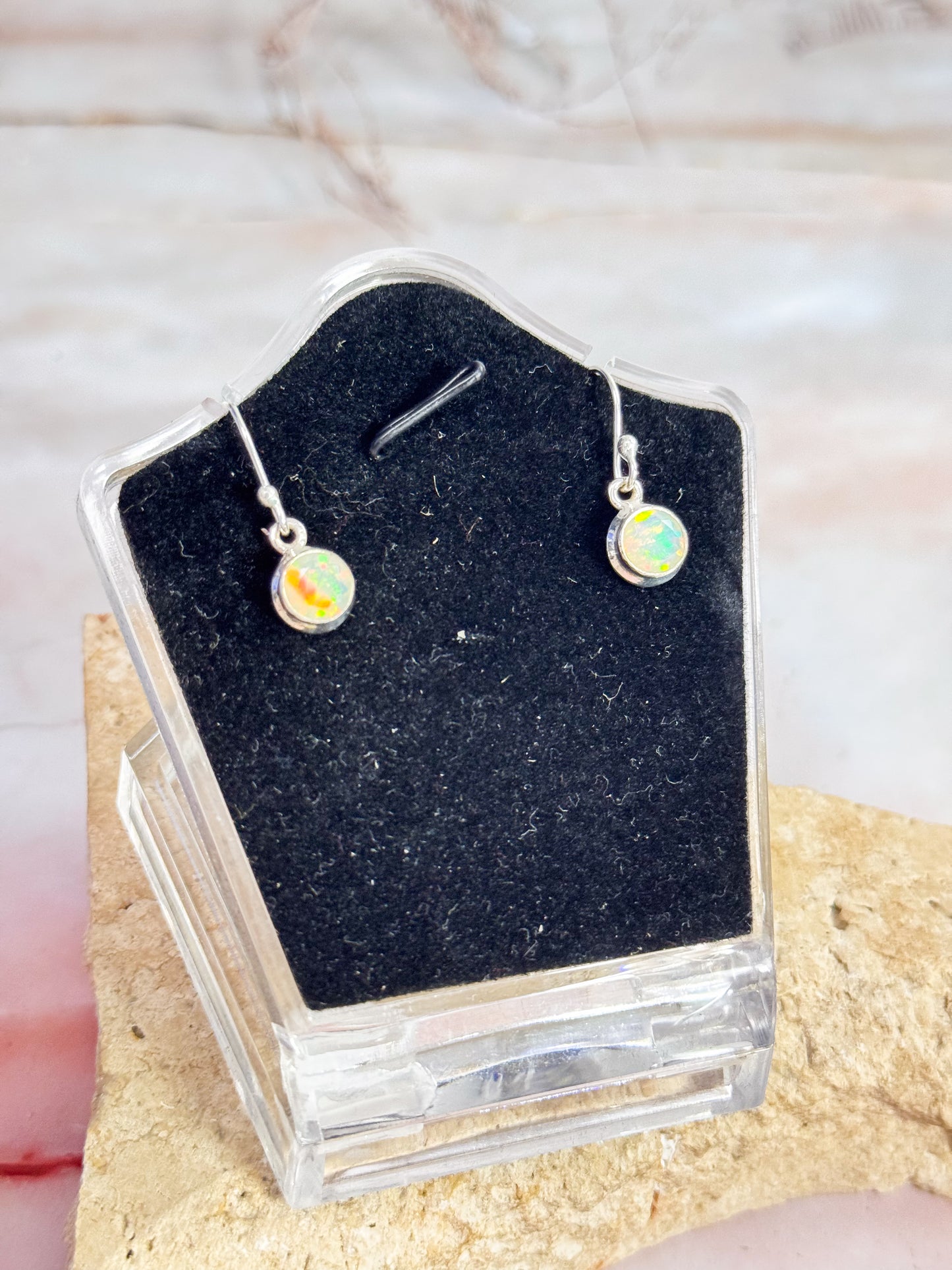 Ethiopian Opal Faceted Earrings