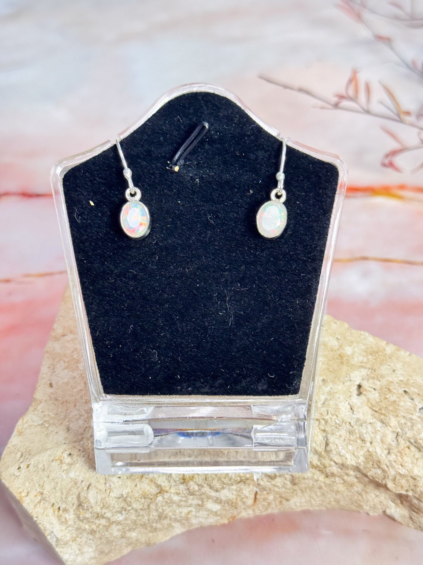 Ethiopian Opal Faceted Earrings