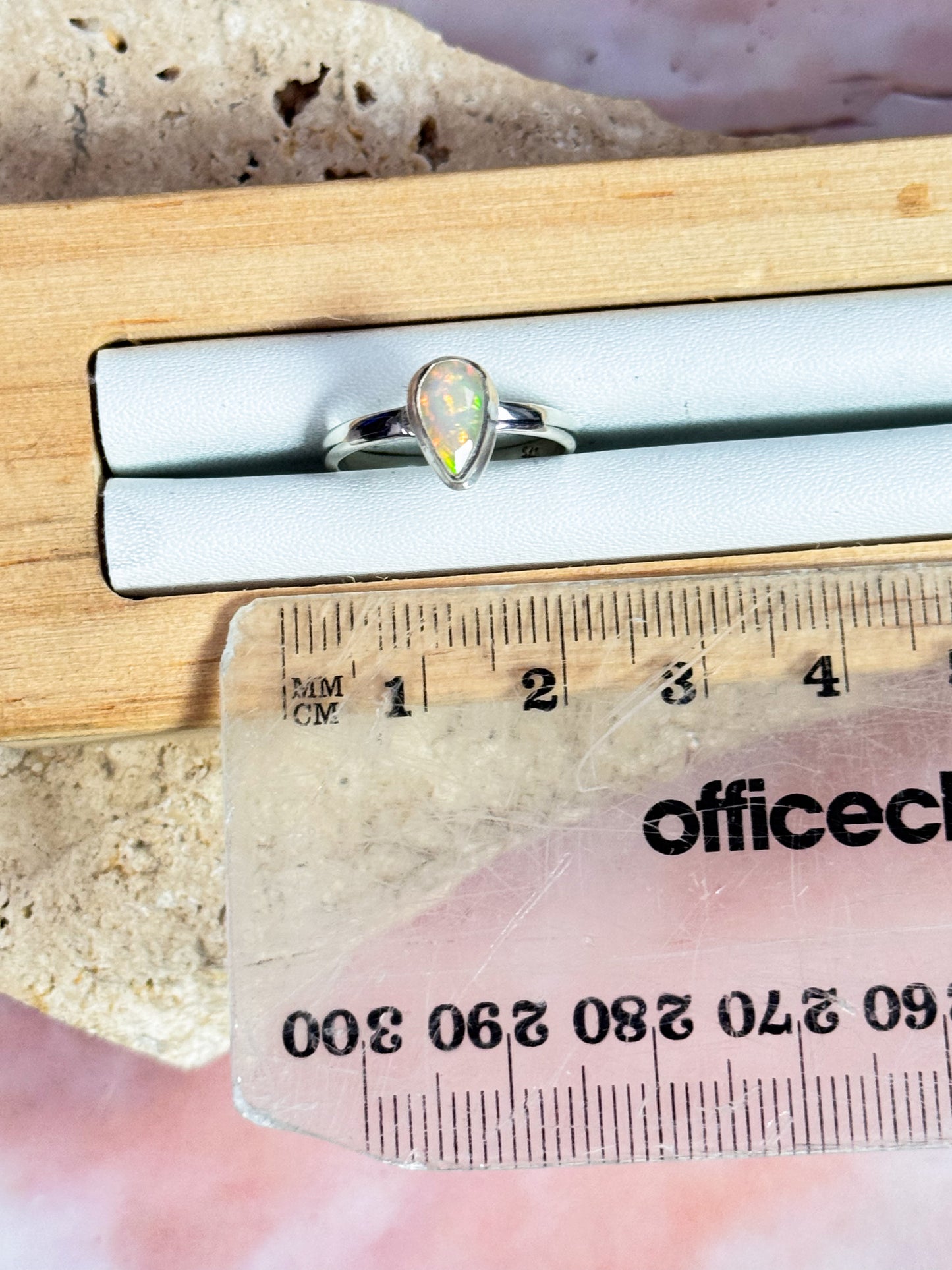 Ethiopian Opal Faceted Ring - Size 6
