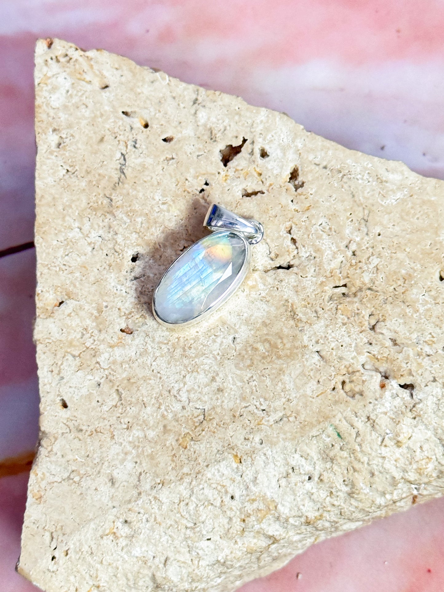 Faceted Moonstone Pendant