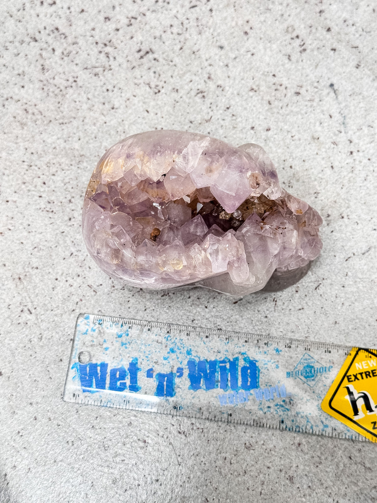 Amethyst Geode Skull