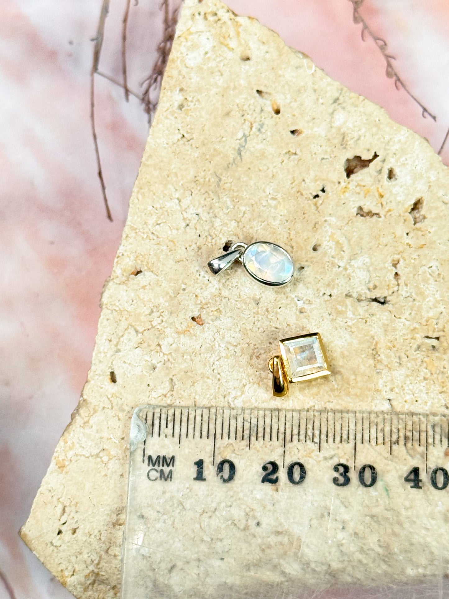 Dainty Moonstone Pendants