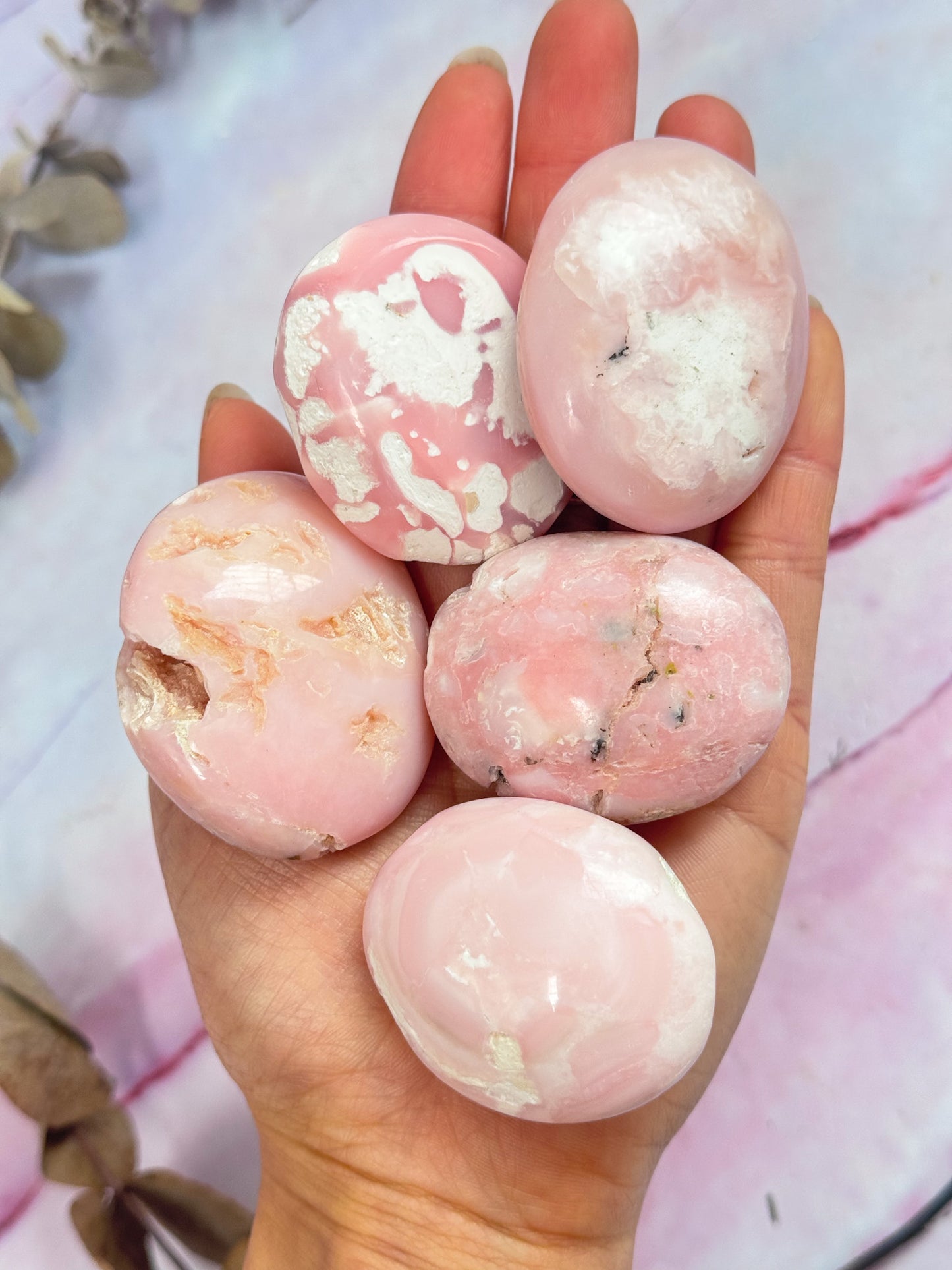 Peruvian Pink Opal Palmstones