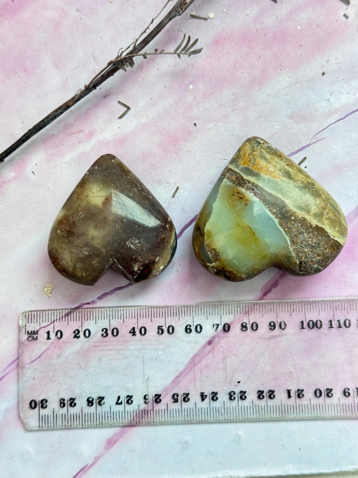 Blue Opal Hearts