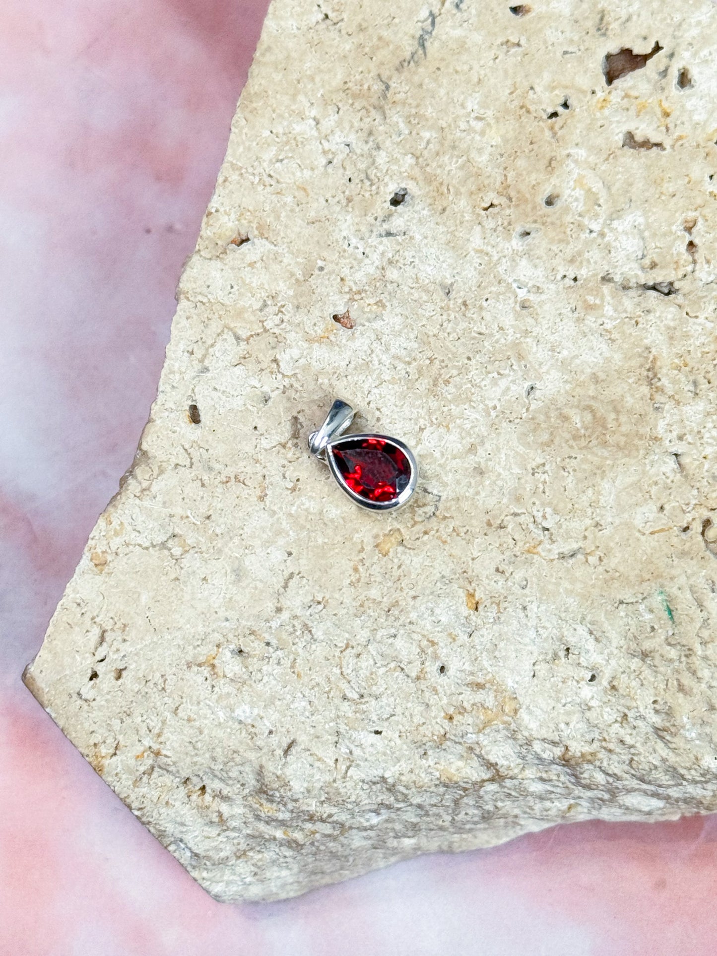 Dainty Garnet Pendants