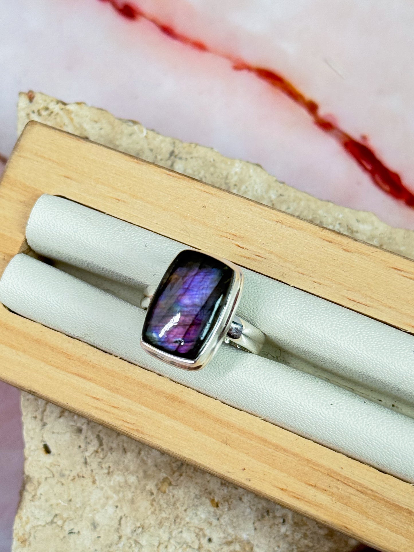 Purple Labradorite Rings