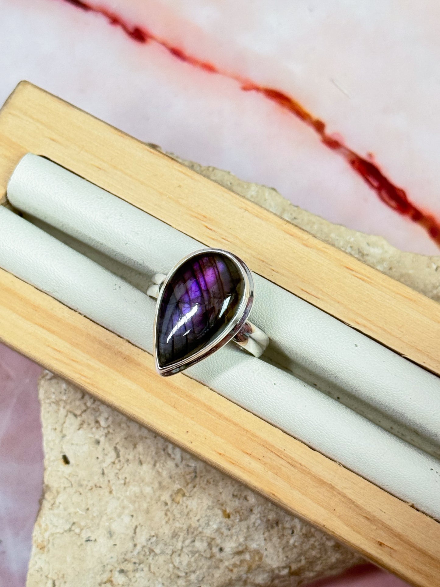 Purple Labradorite Rings