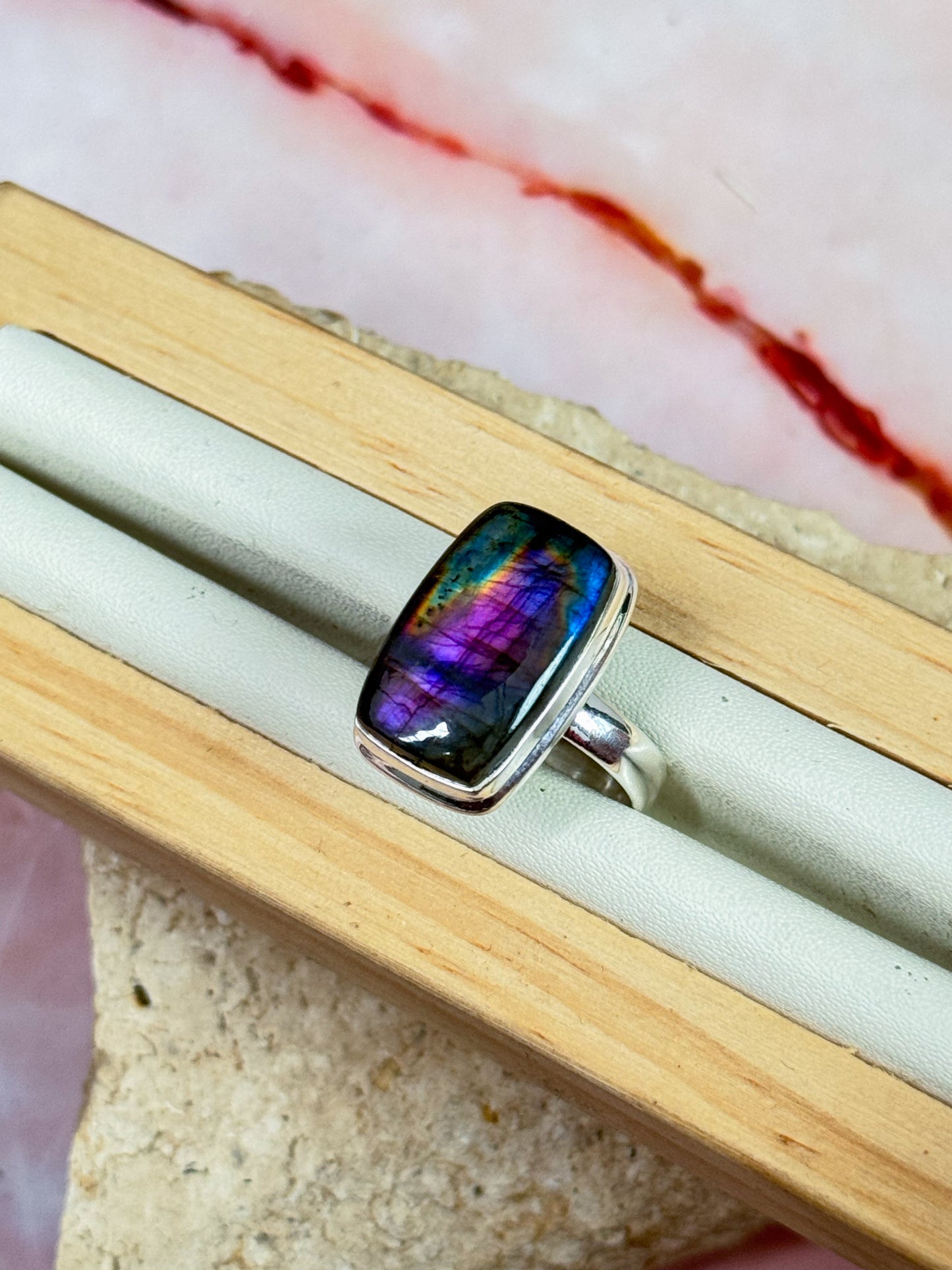 Purple Labradorite Rings