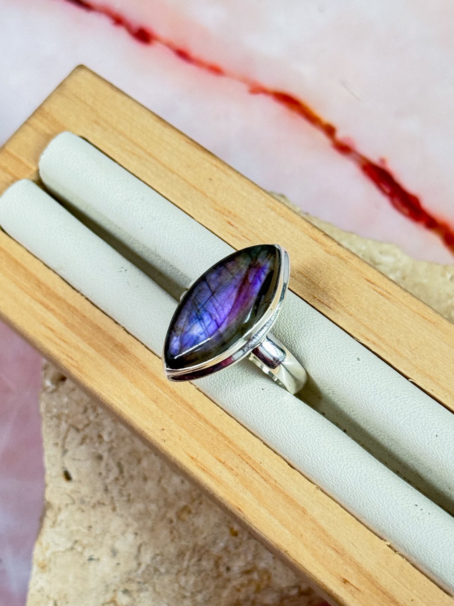 Purple Labradorite Rings