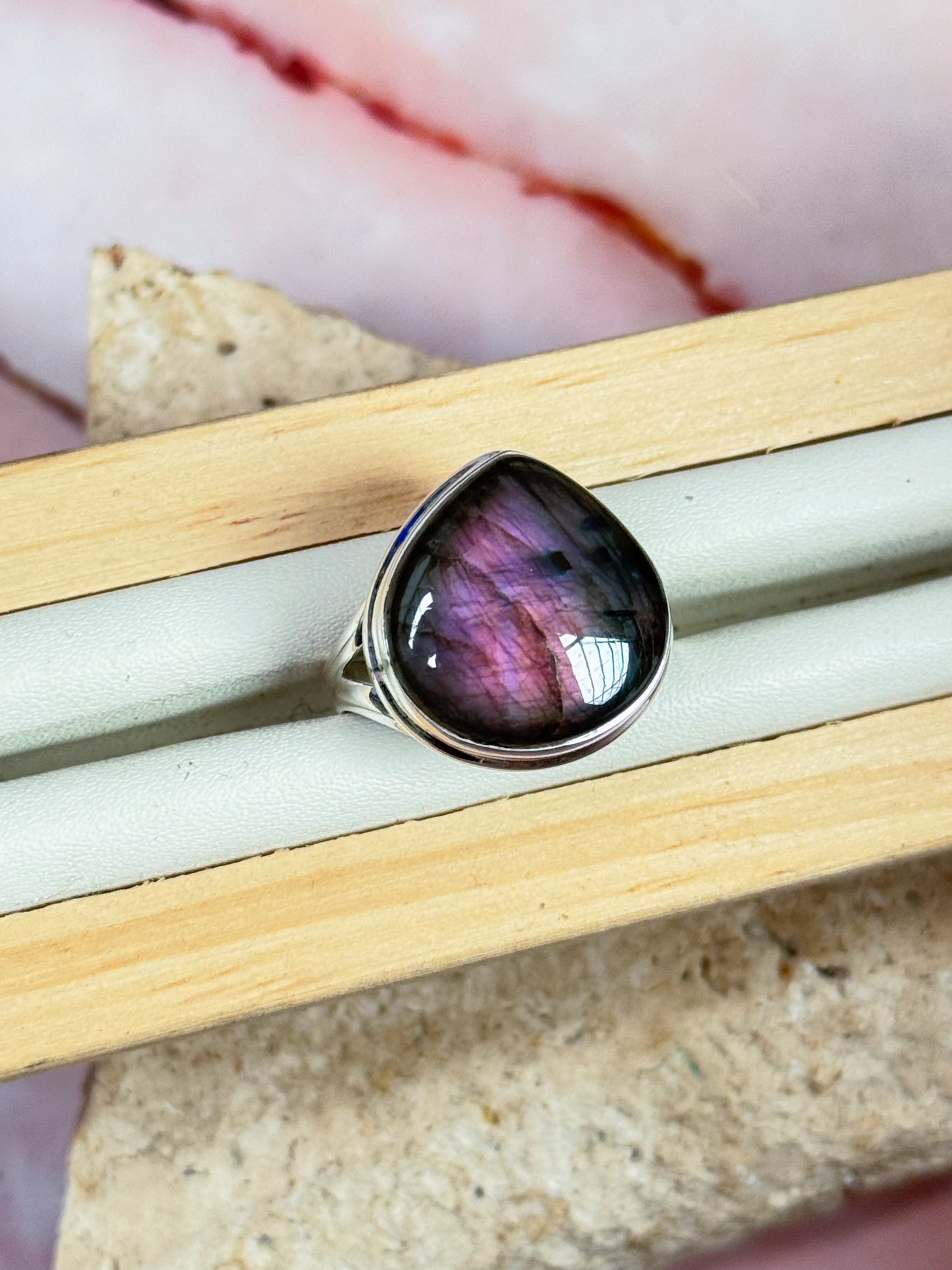 Purple Labradorite Rings