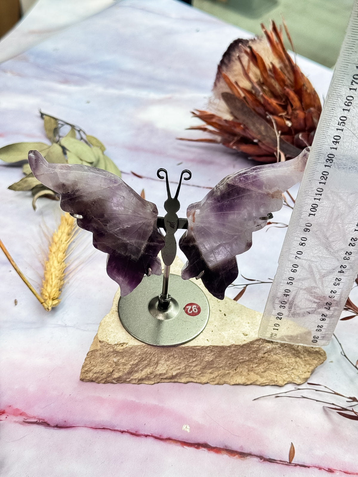 Chevron Amethyst Butterfly Wing Pairs