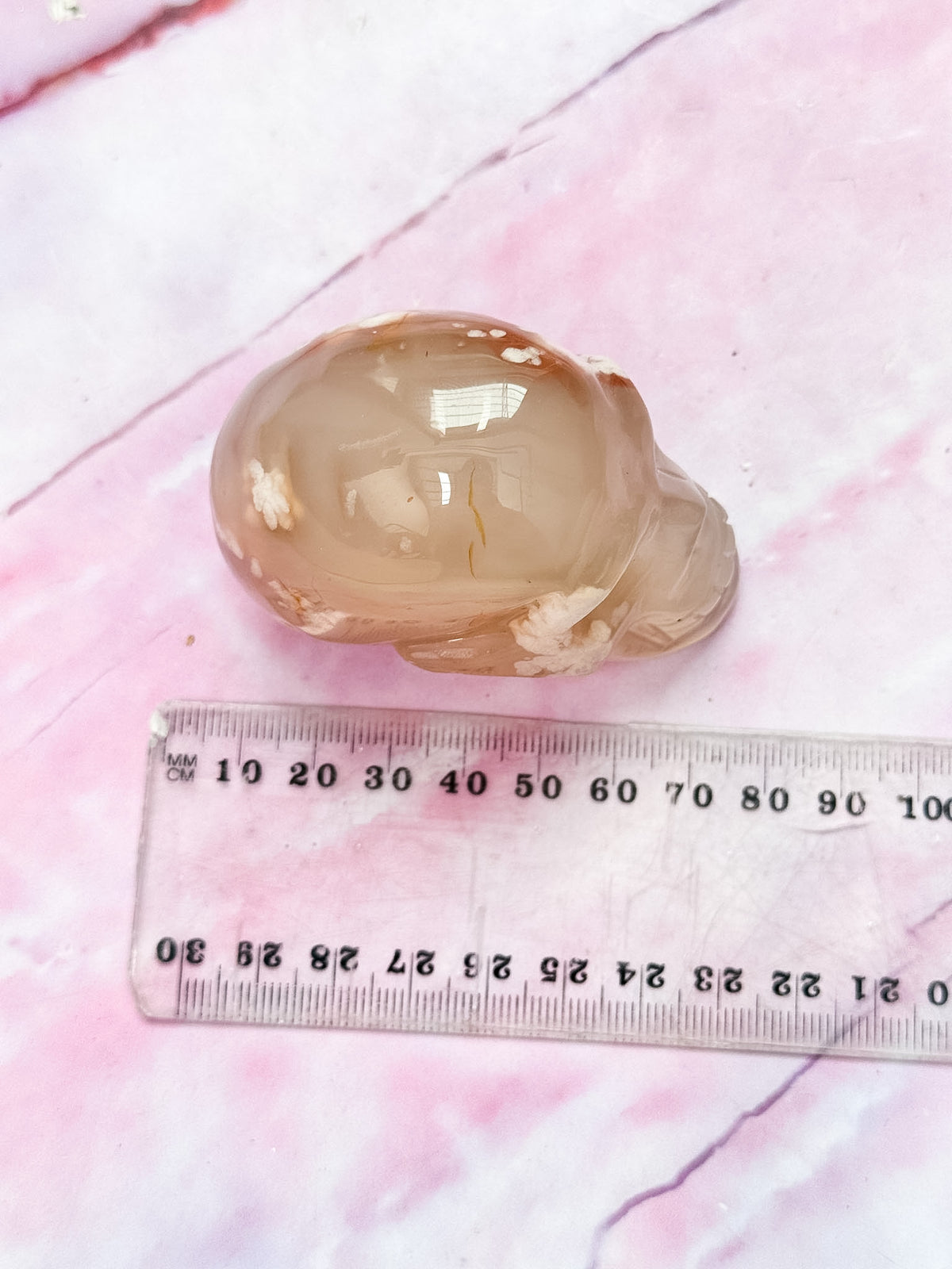 Flower Agate Skull