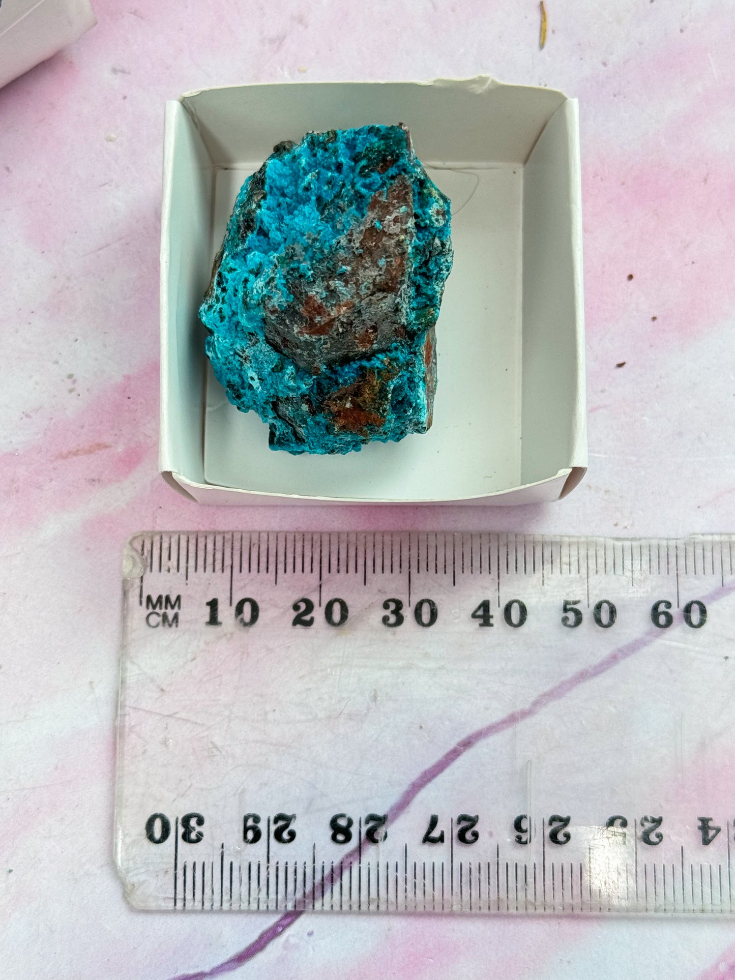 Chrysocolla on Quartz Specimens - Peru
