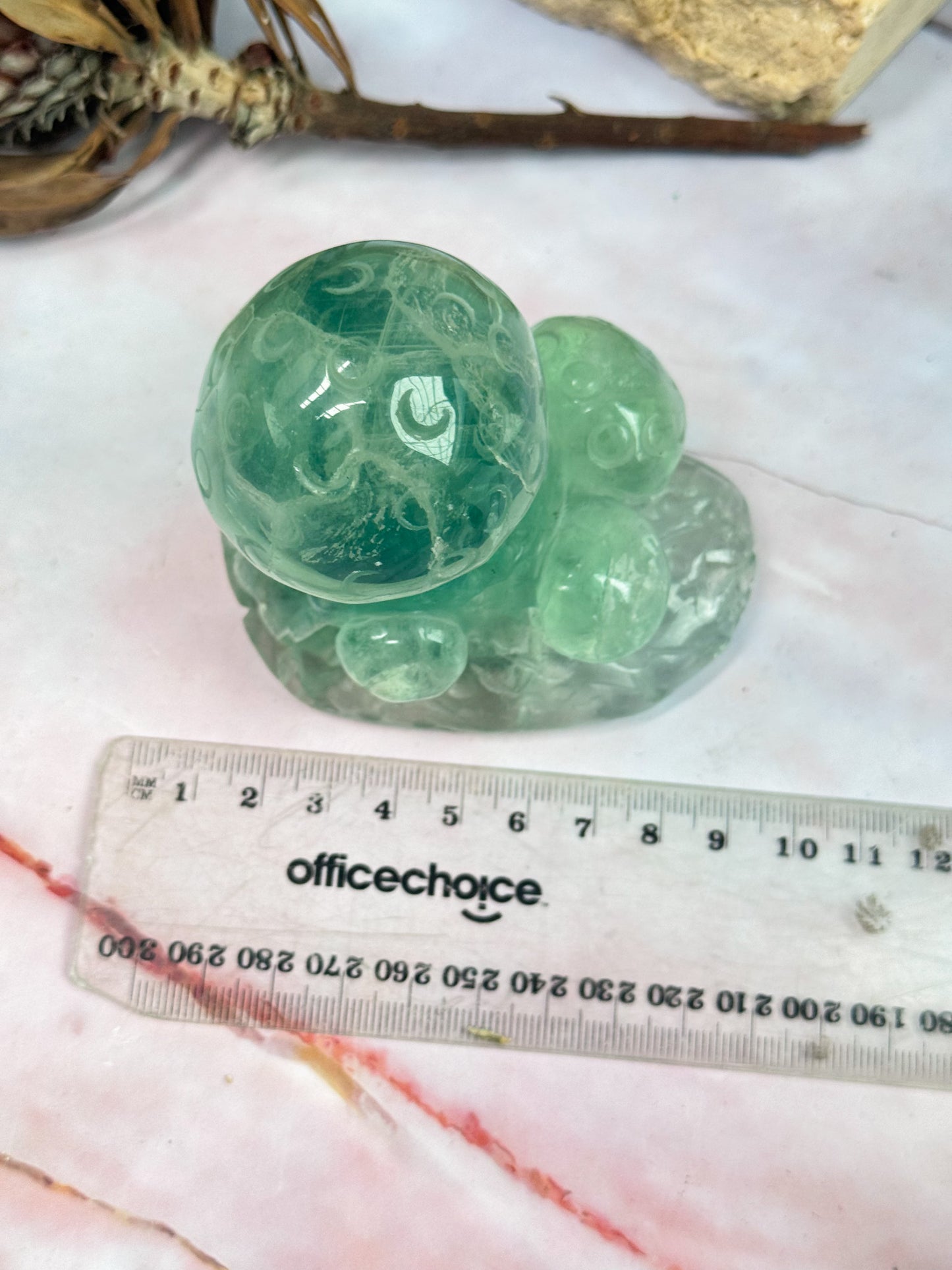 Fluorite Mushroom Carving