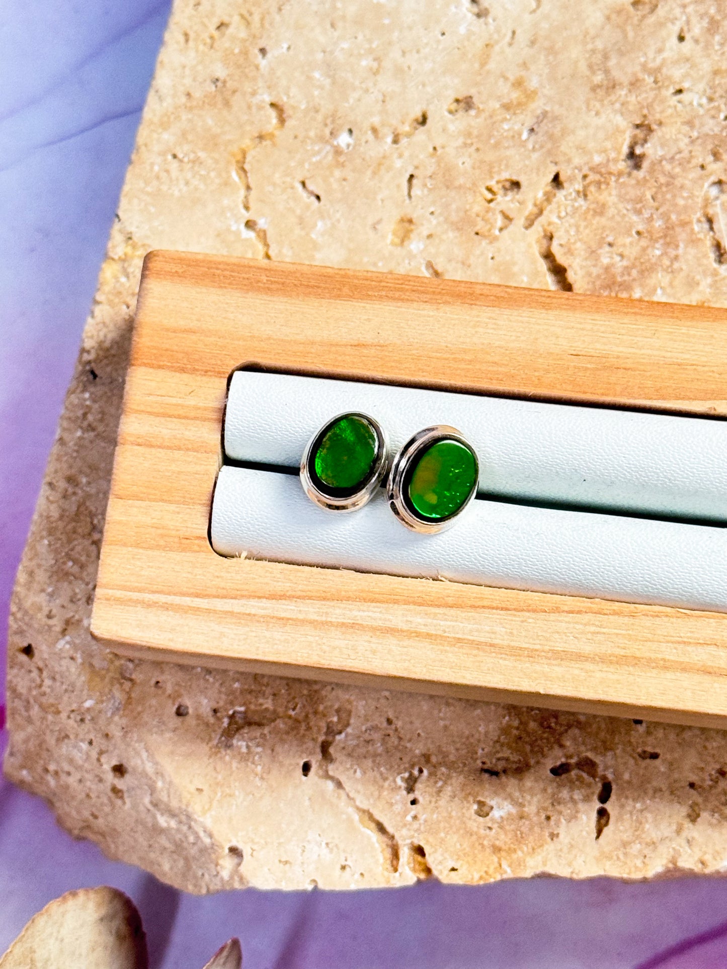 Ammolite Studs #1