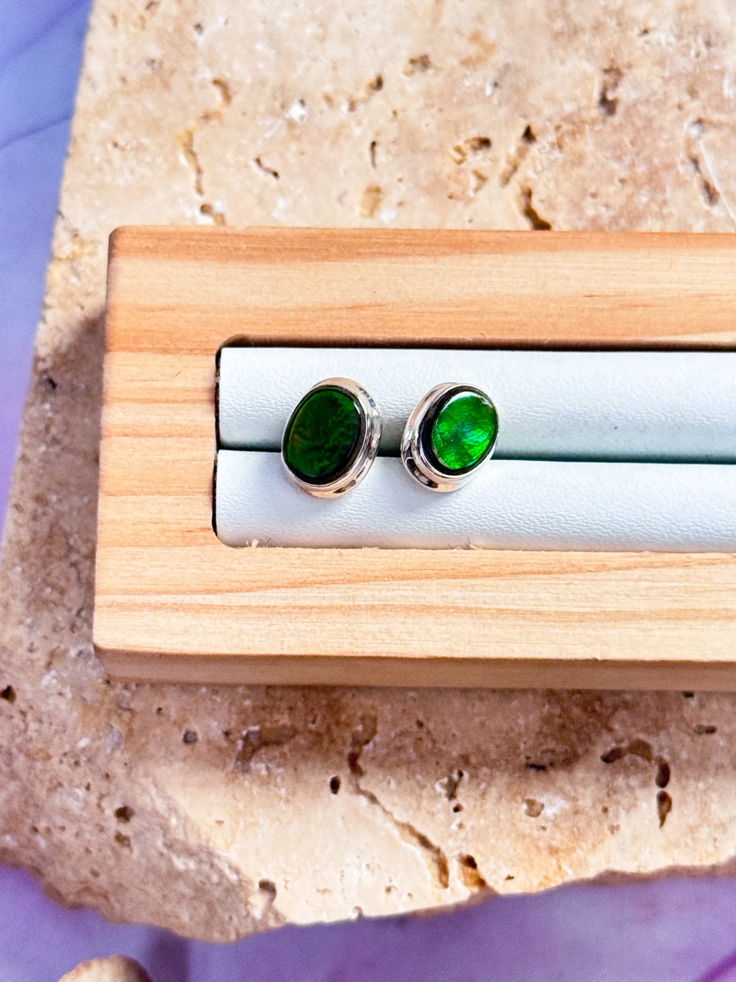 Ammolite Studs #1