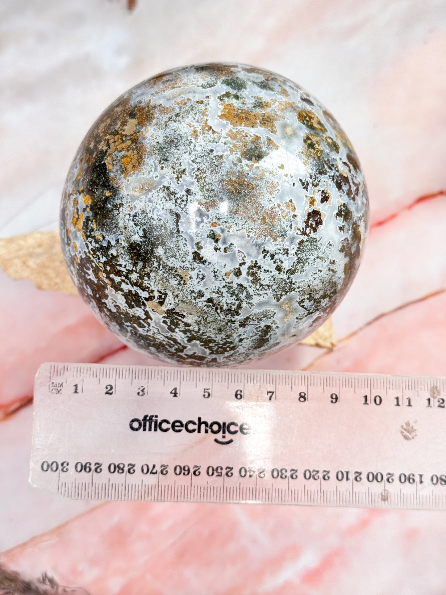 White Ocean Jasper Sphere