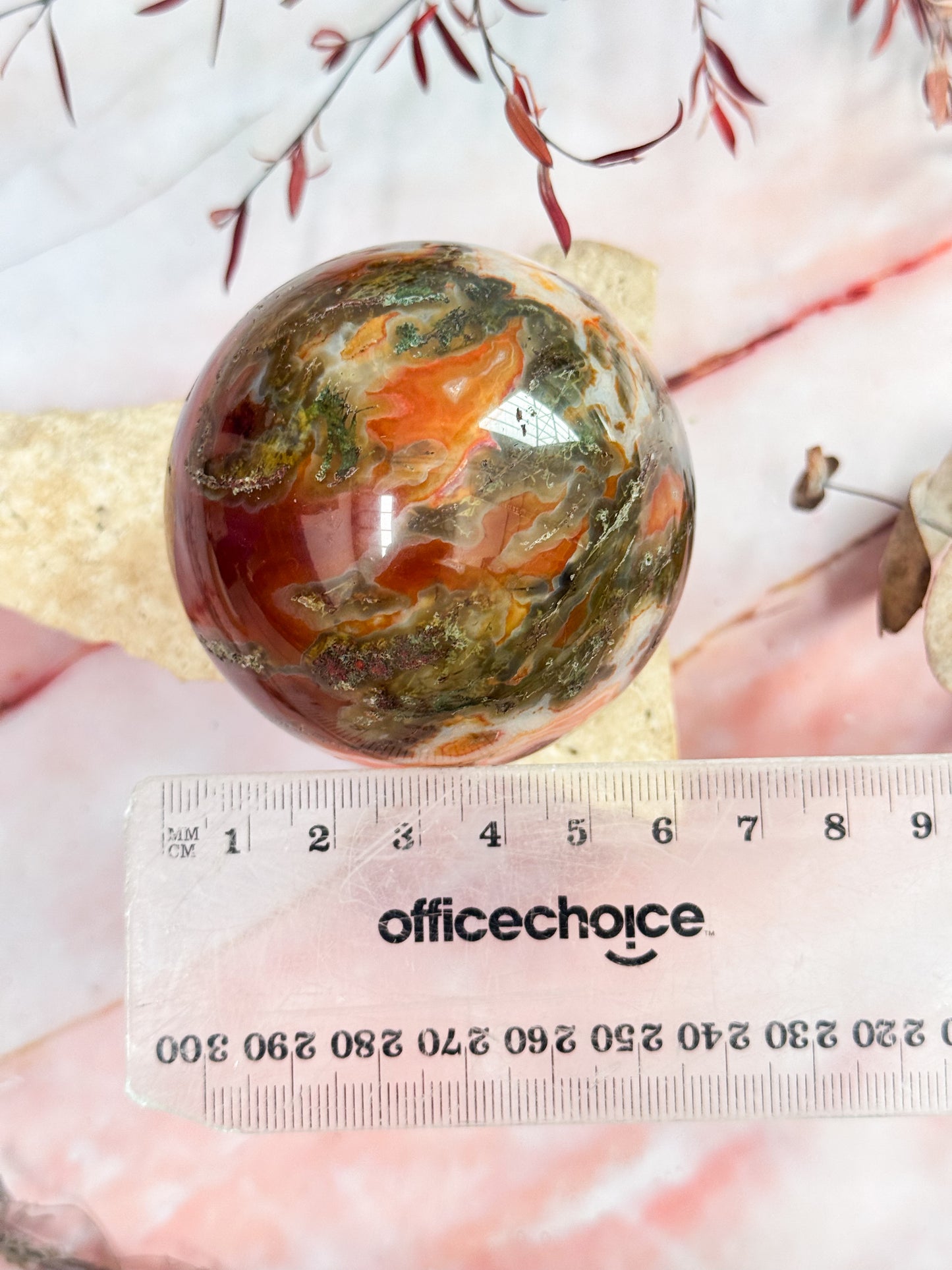 Red Moss Agate Sphere