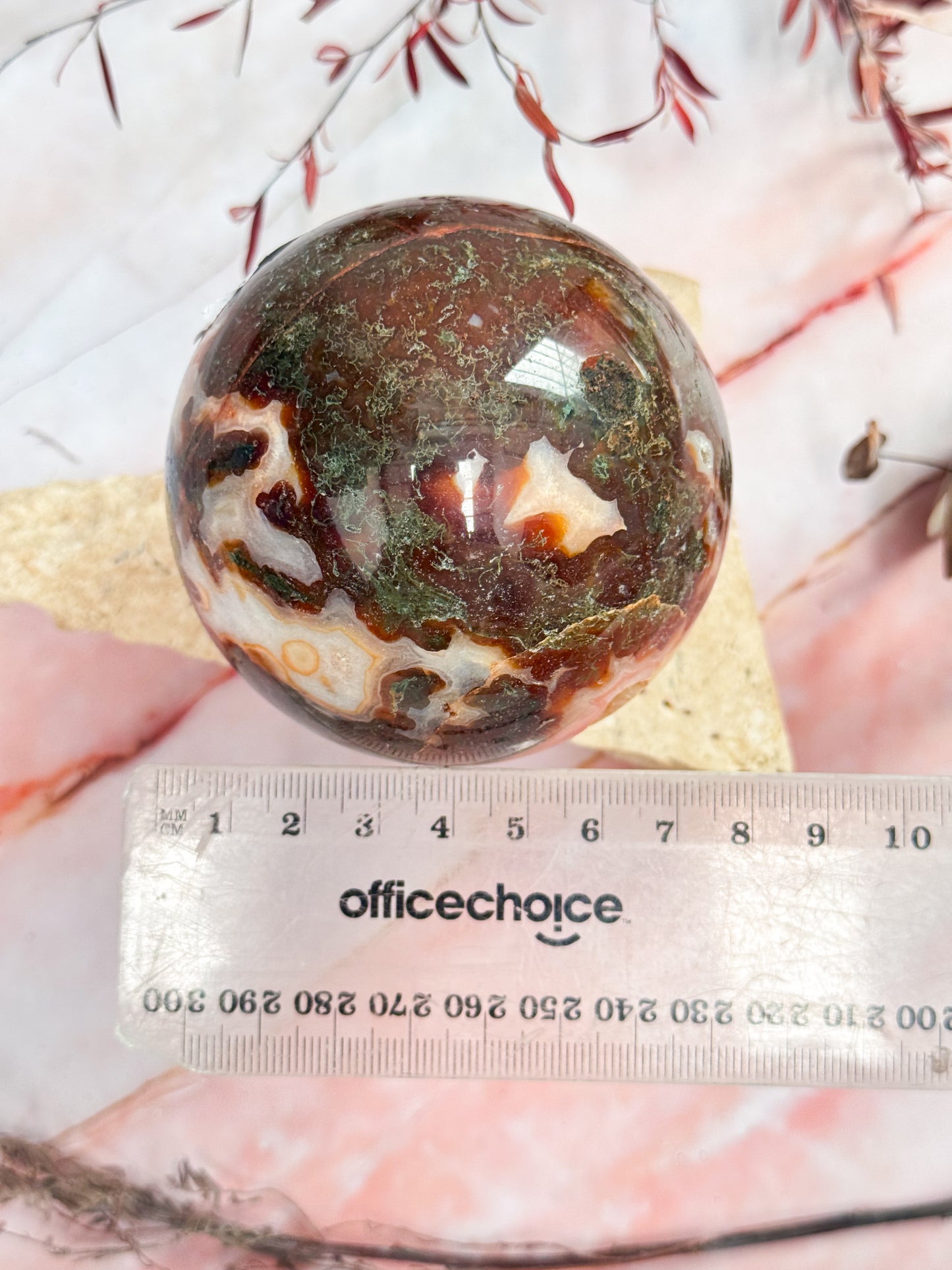 Red Moss Agate Sphere