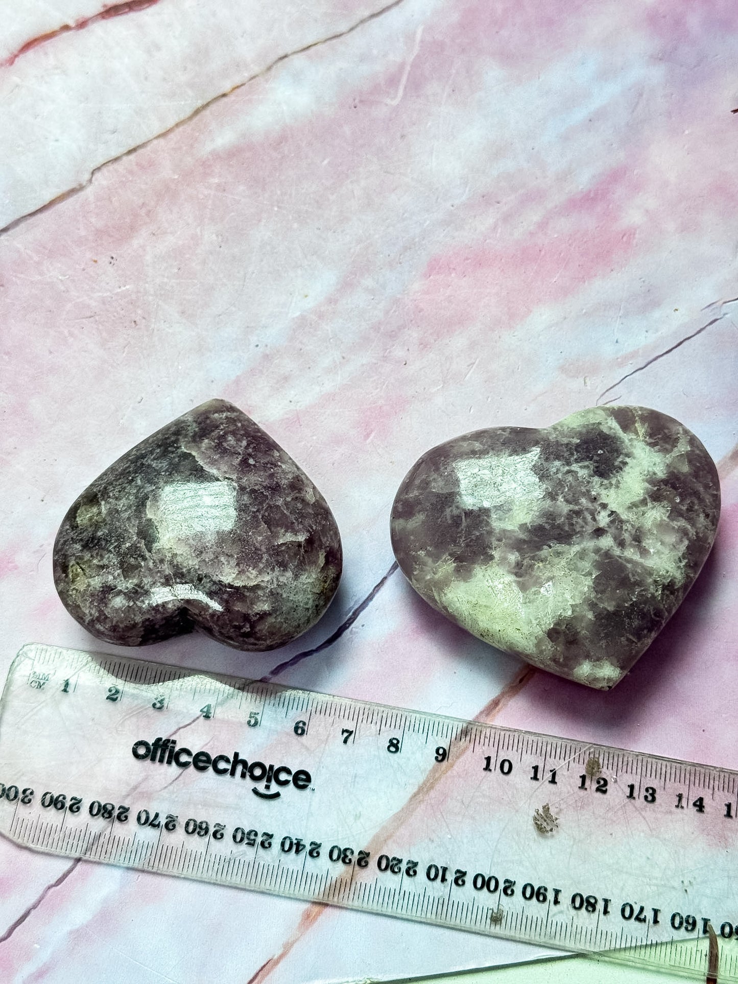 Lepidolite Hearts