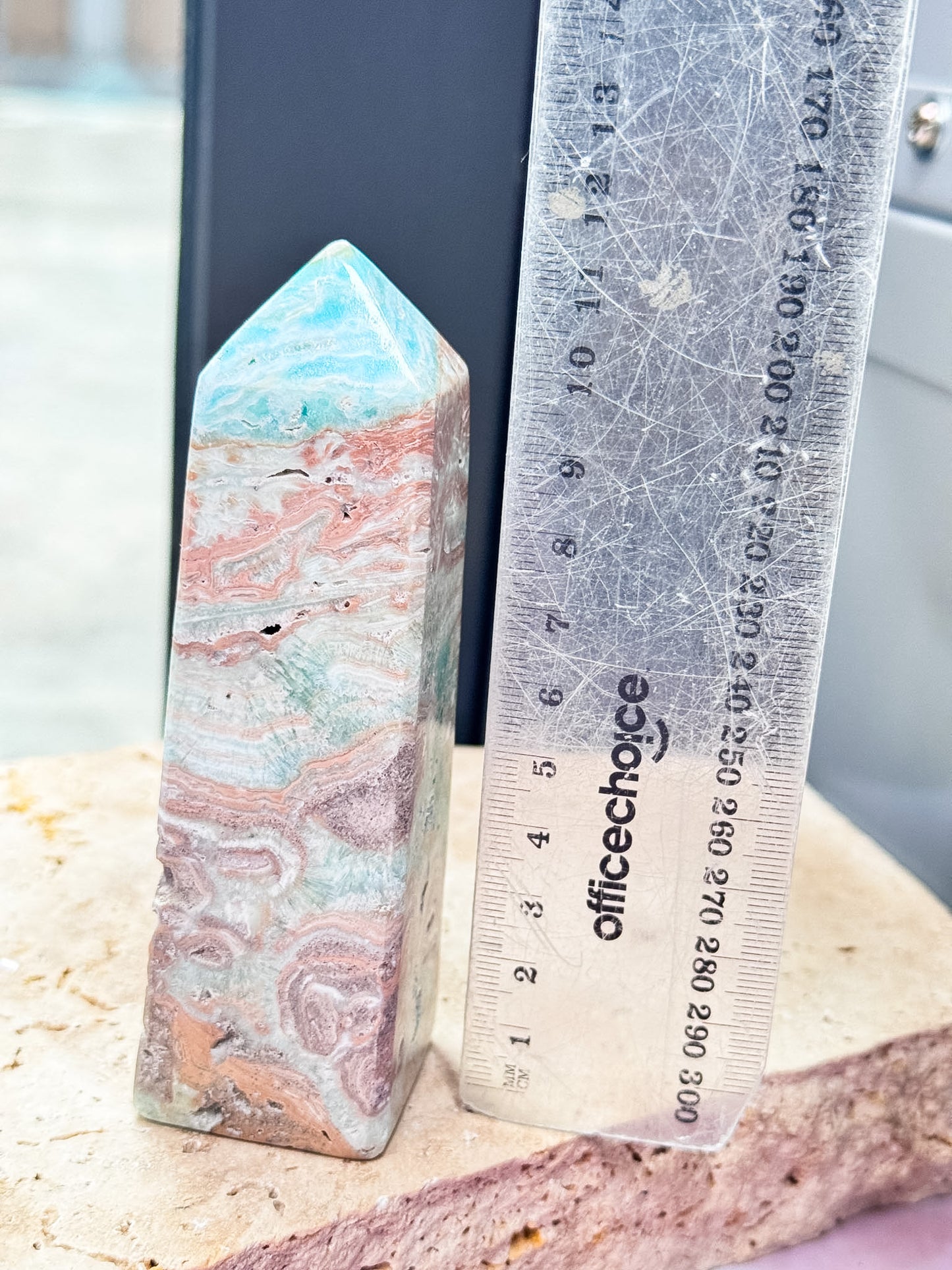 Blue Aragonite Tower