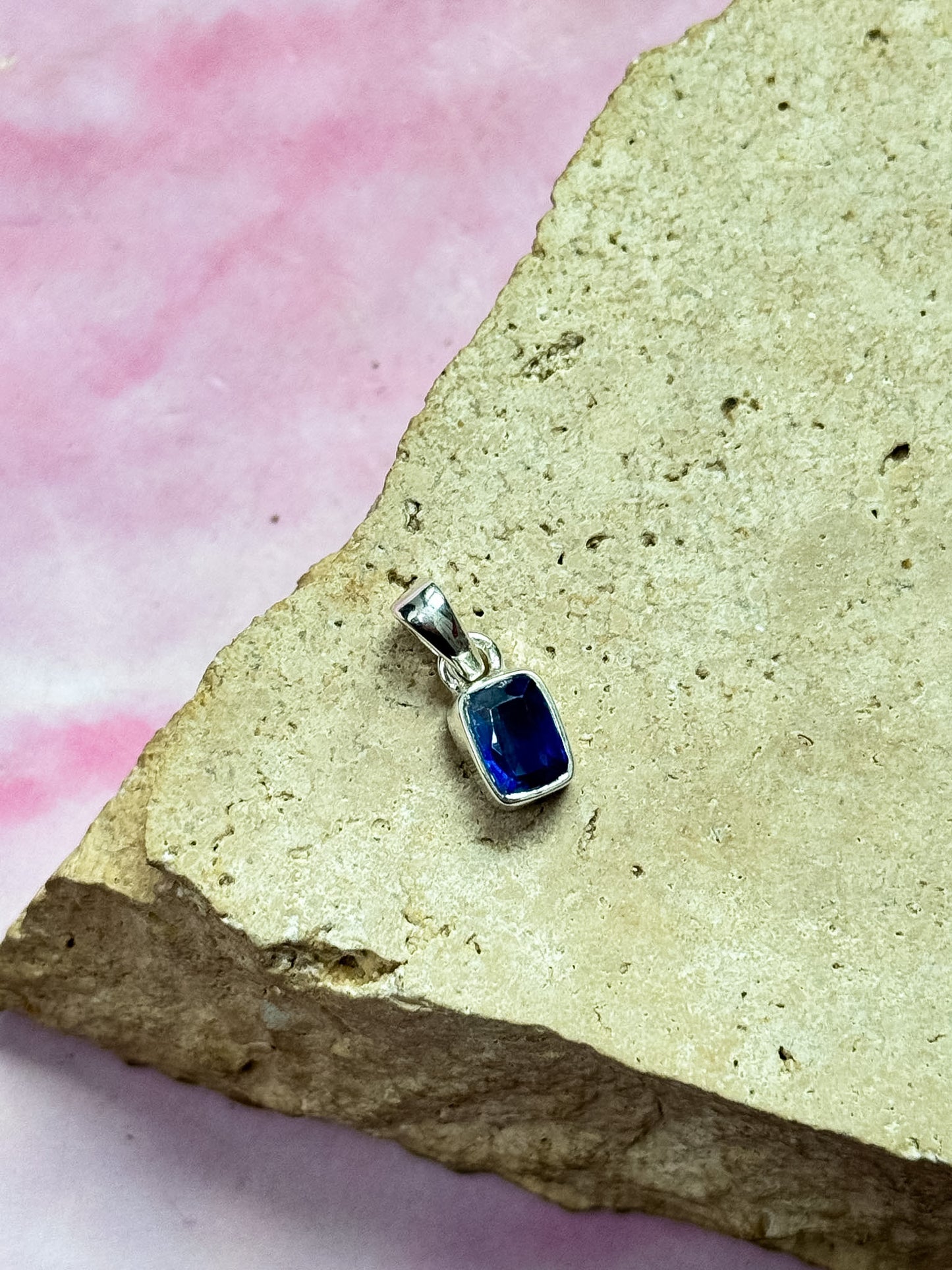 Faceted Kyanite Pendants