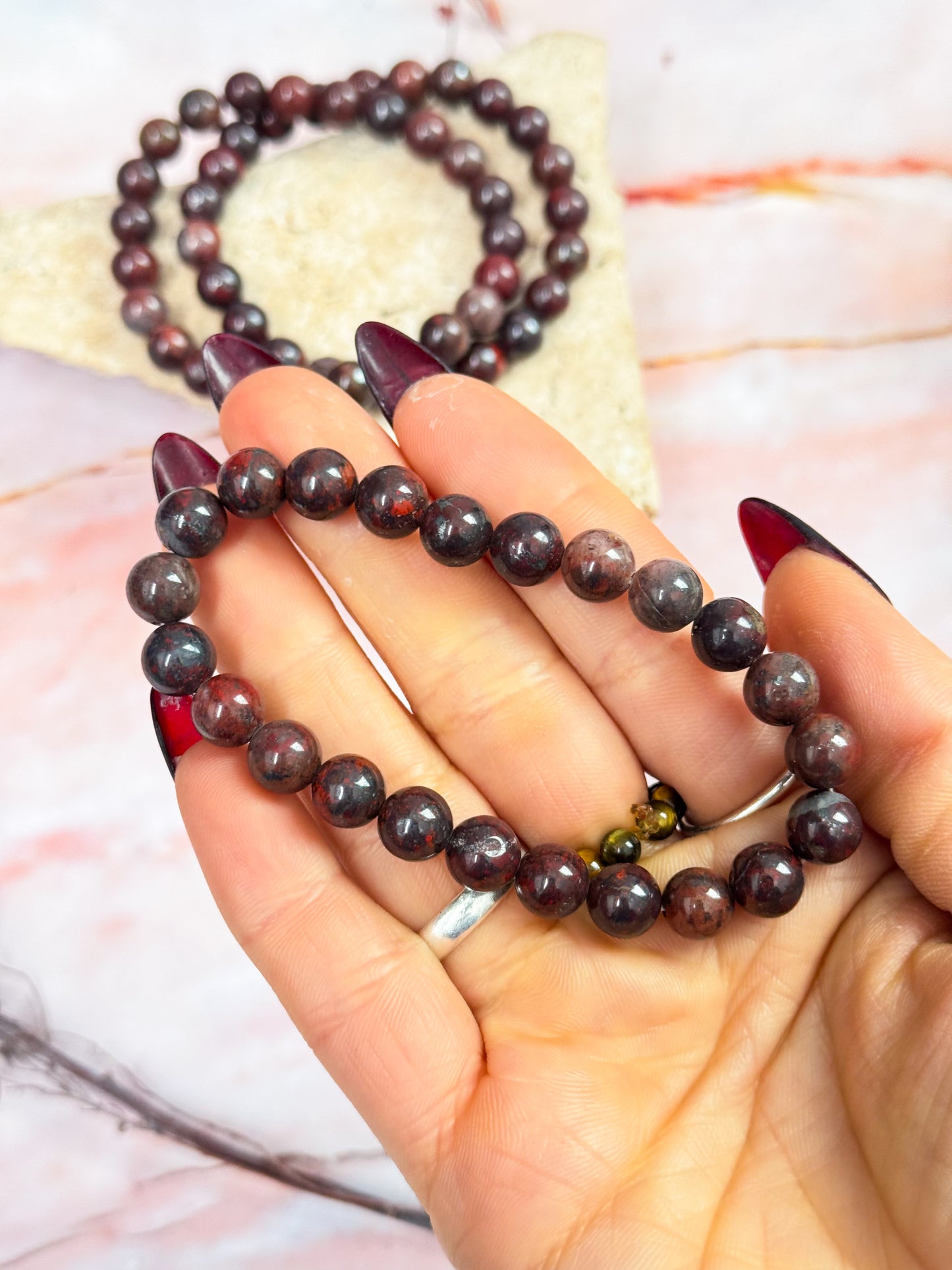 Brecciated Red Jasper Bracelets