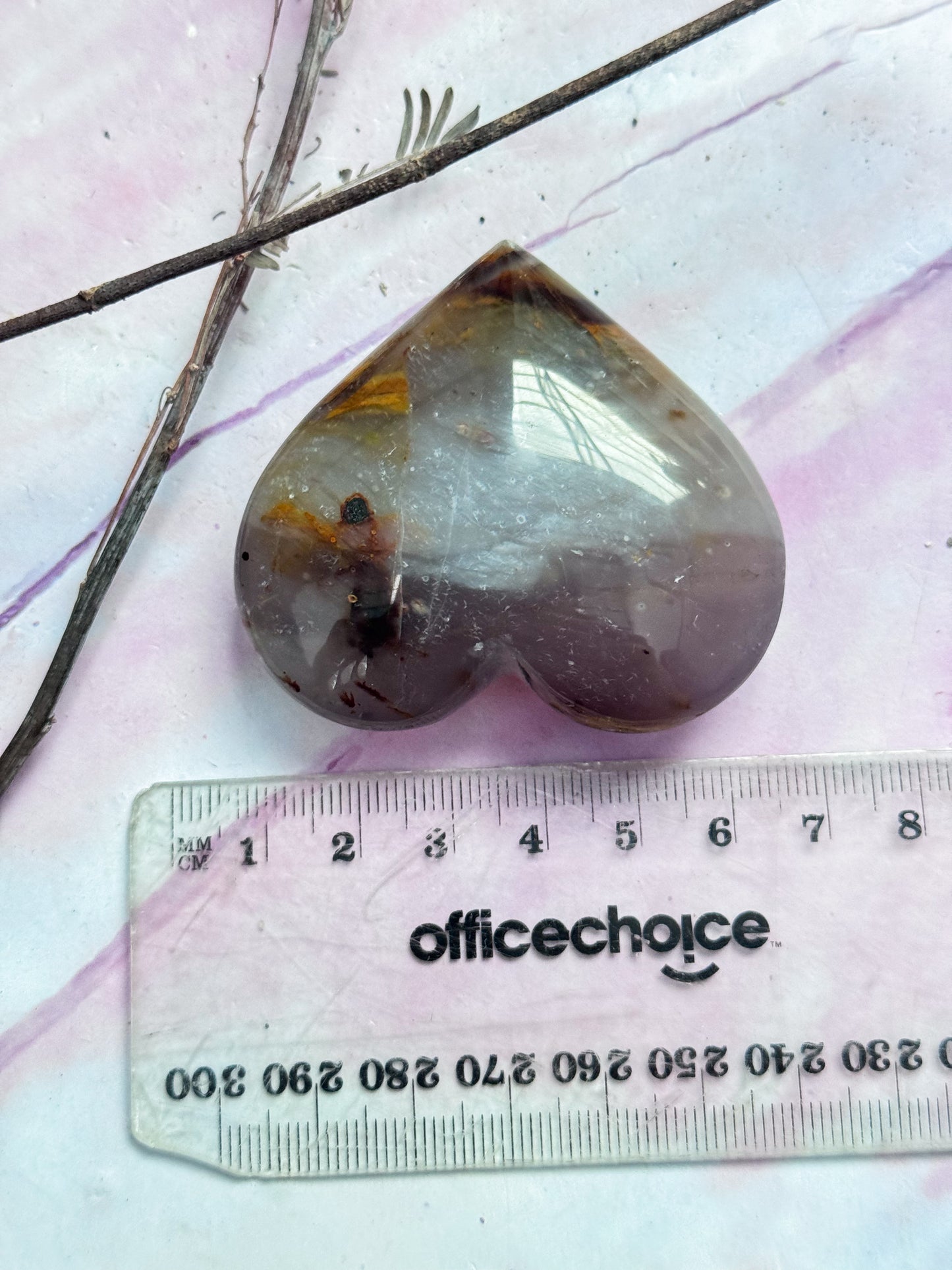 Purple Chalcedony Hearts