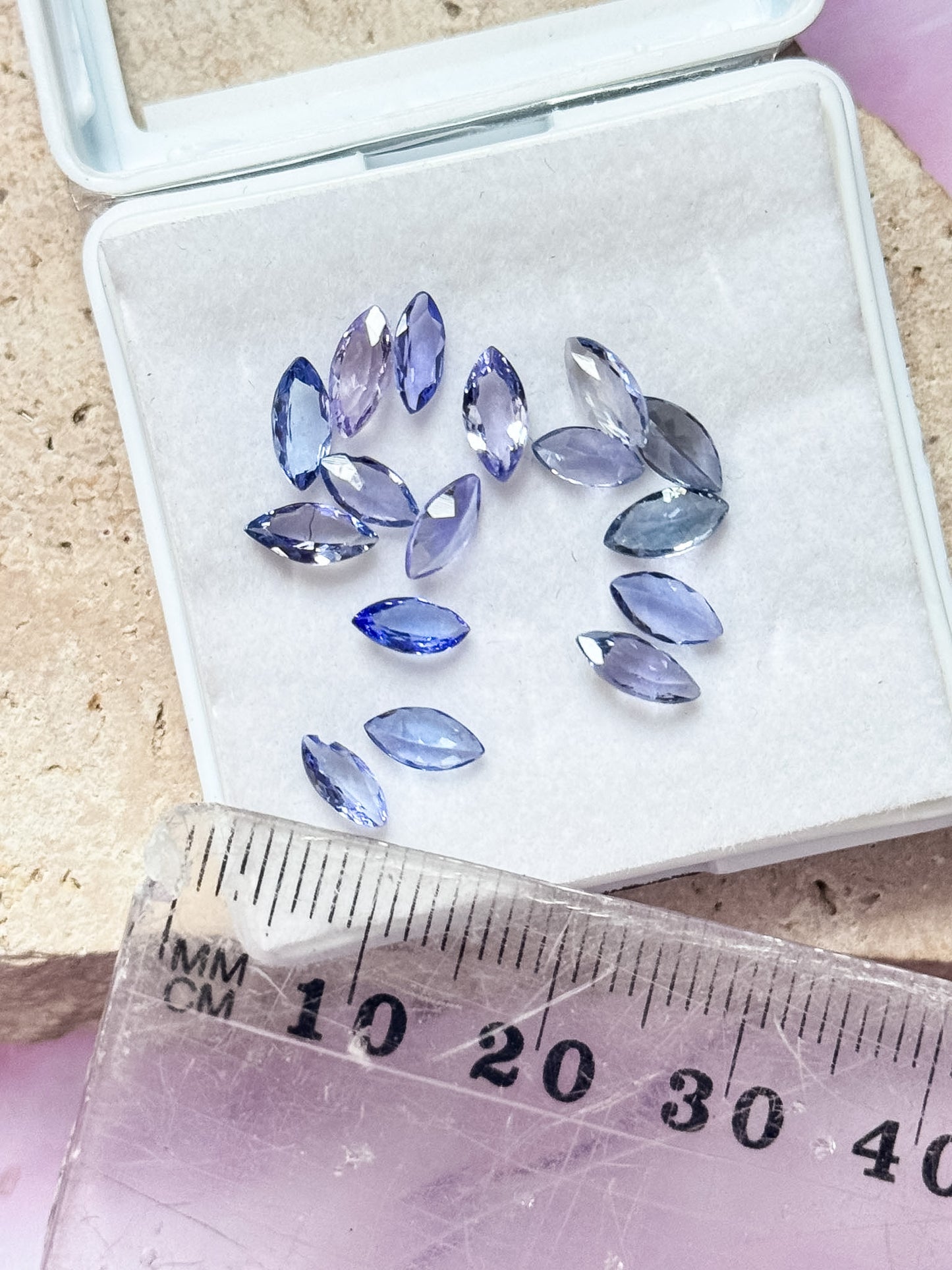 Tanzanite Faceted Mini Cabs