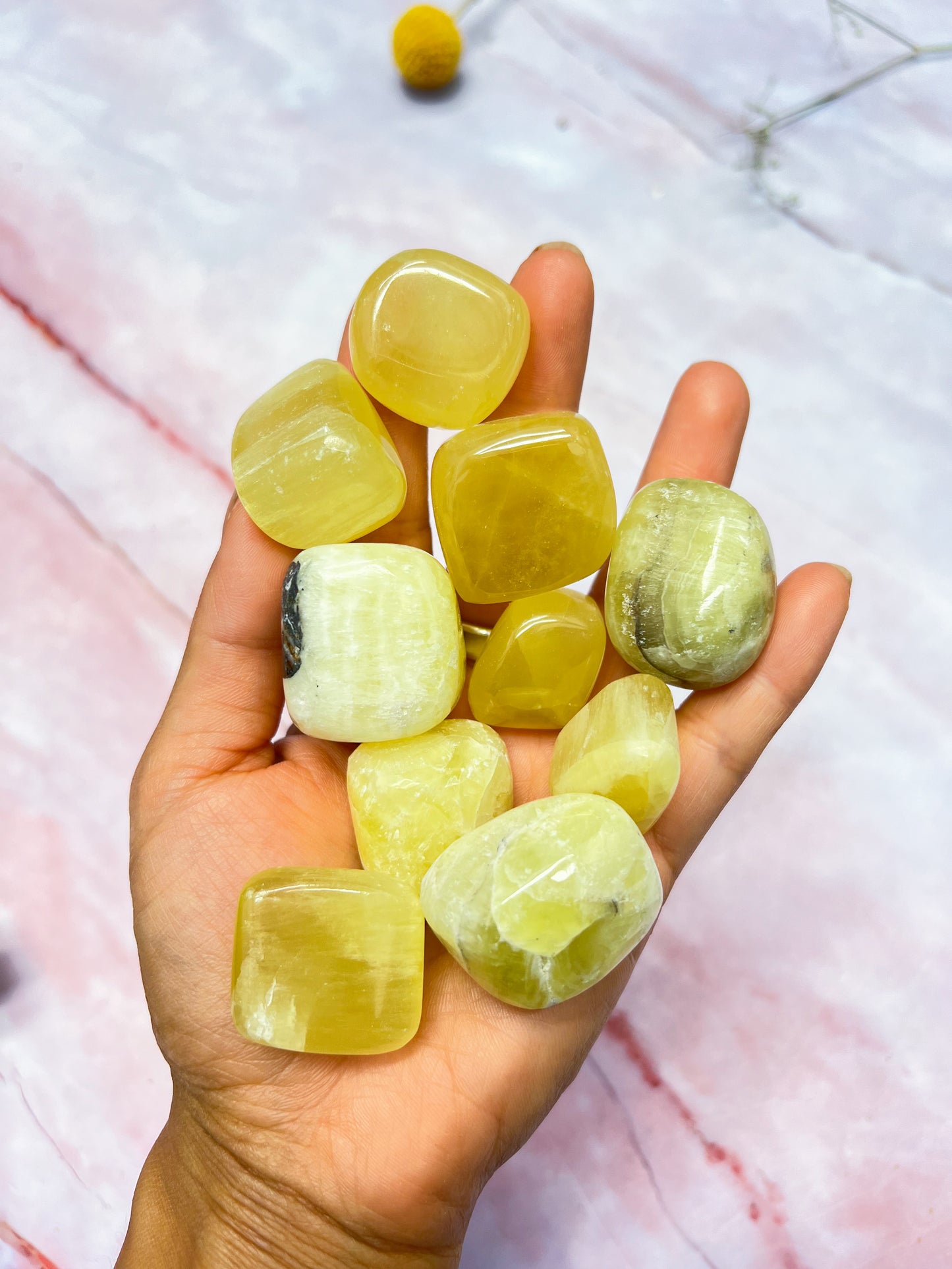 Lemon Calcite Tumbles