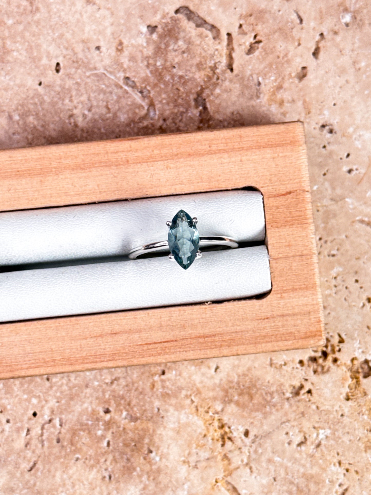 Belgian Teal Fluorite Rings