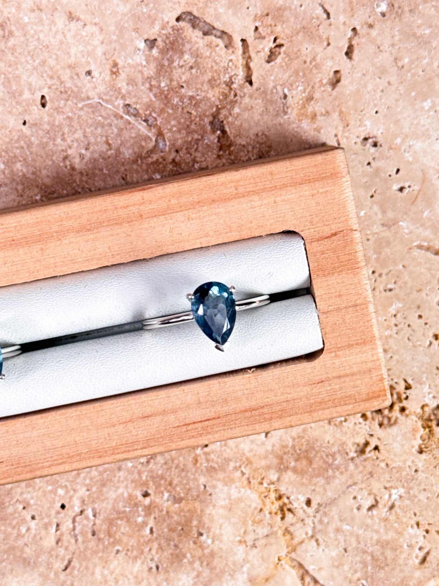 Belgian Teal Fluorite Rings