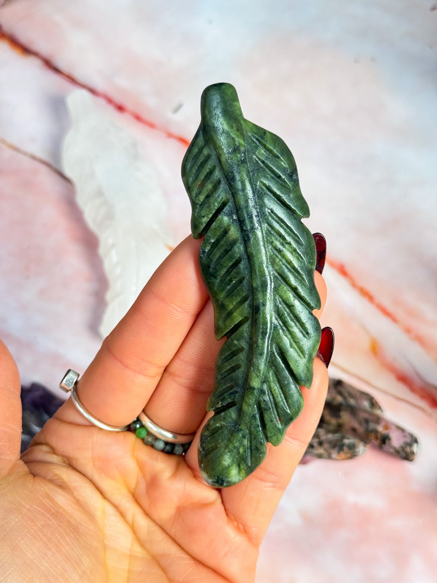 Crystal Feather Carvings - Large