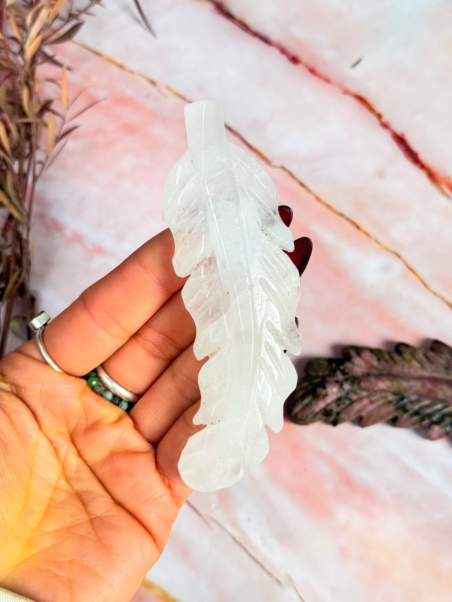 Crystal Feather Carvings - Large