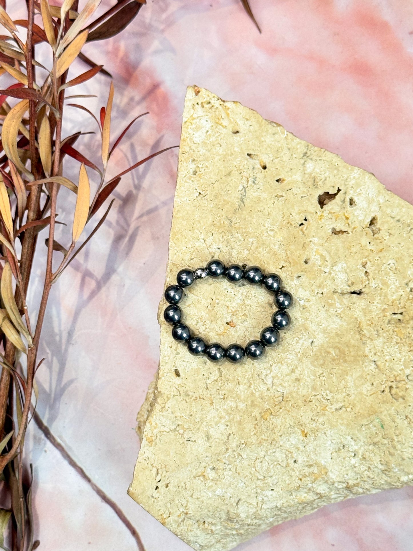 Crystal Anxiety Bead Rings