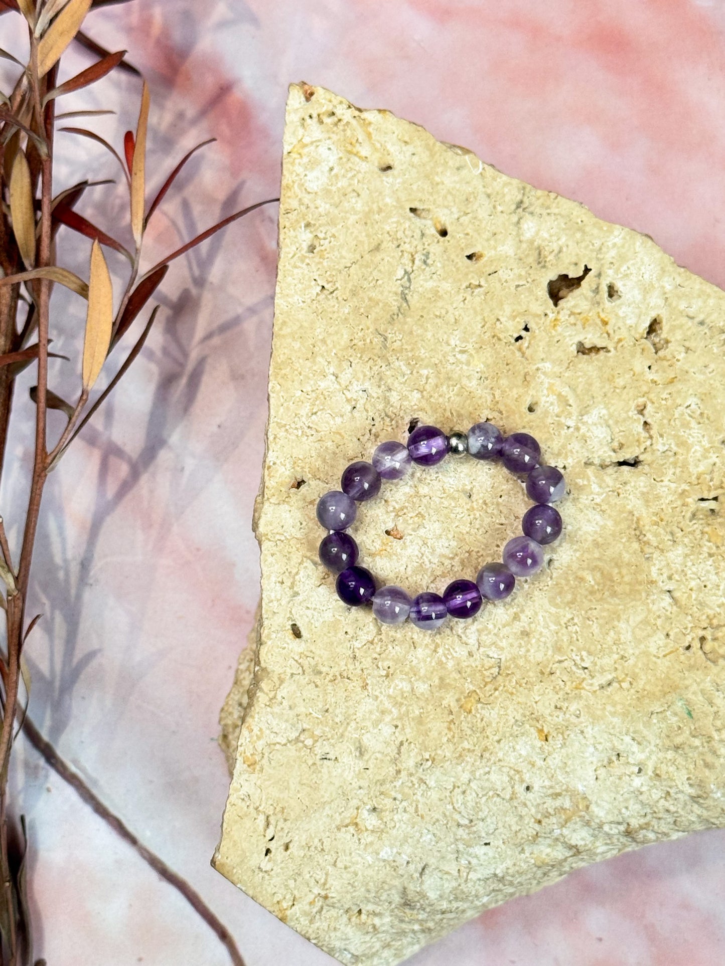 Crystal Anxiety Bead Rings