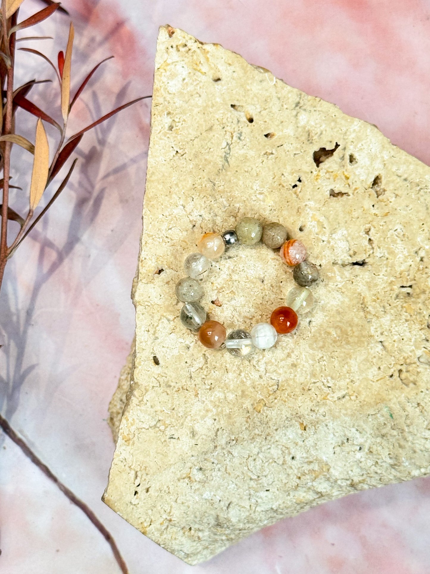 Crystal Anxiety Bead Rings