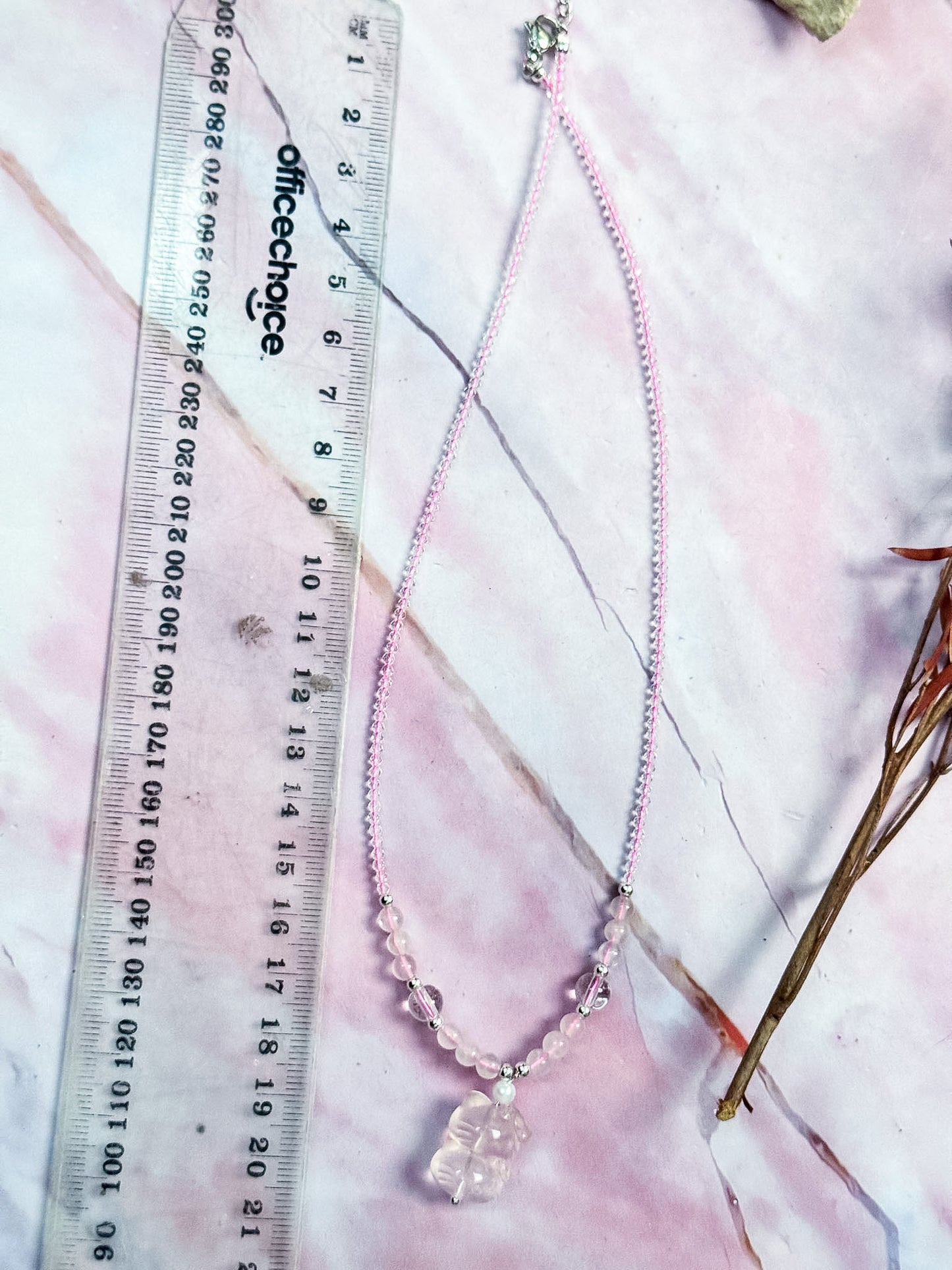 Rose Quartz Kitty Necklaces