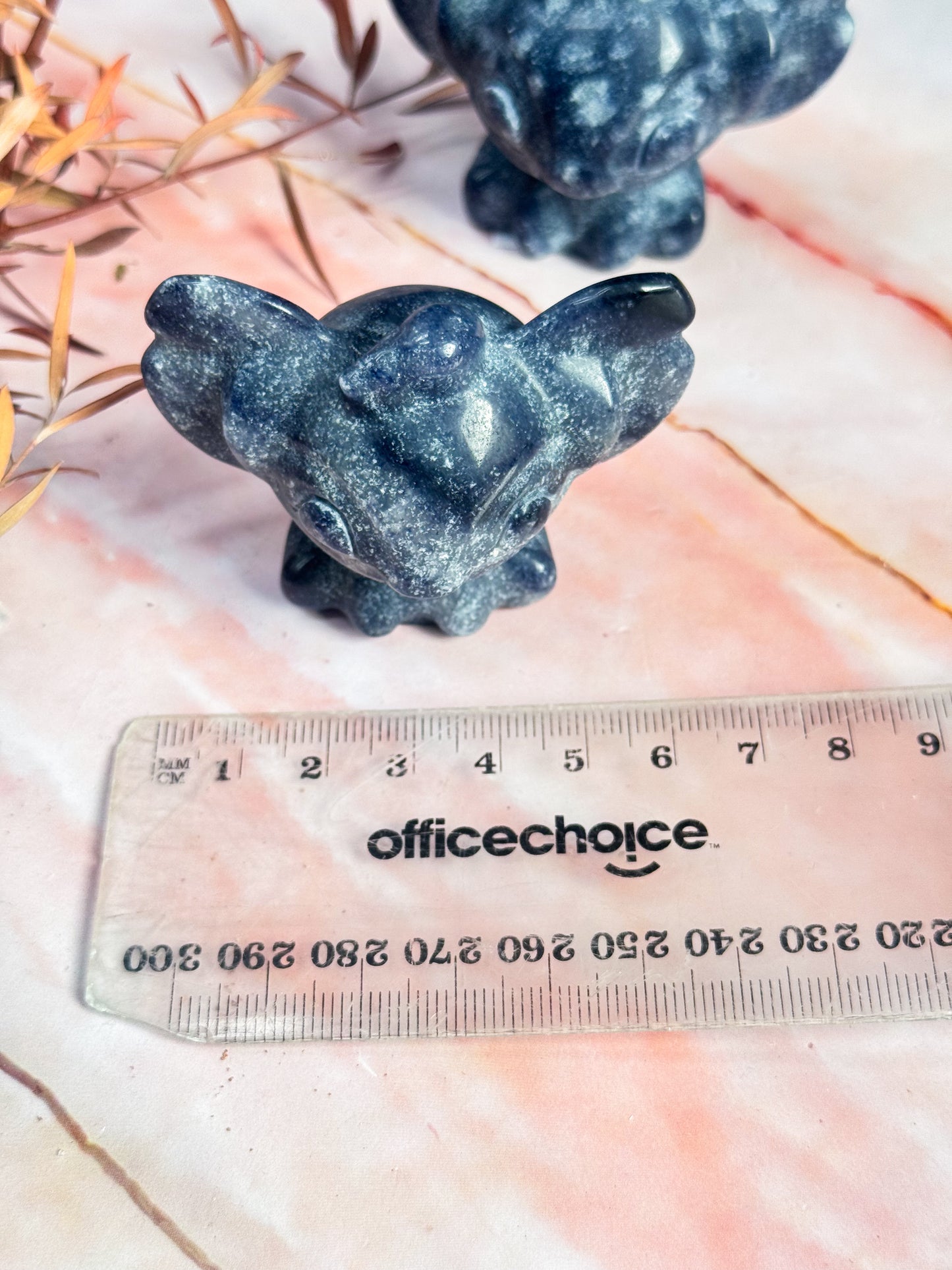 Blue Aventurine Stitch Carvings