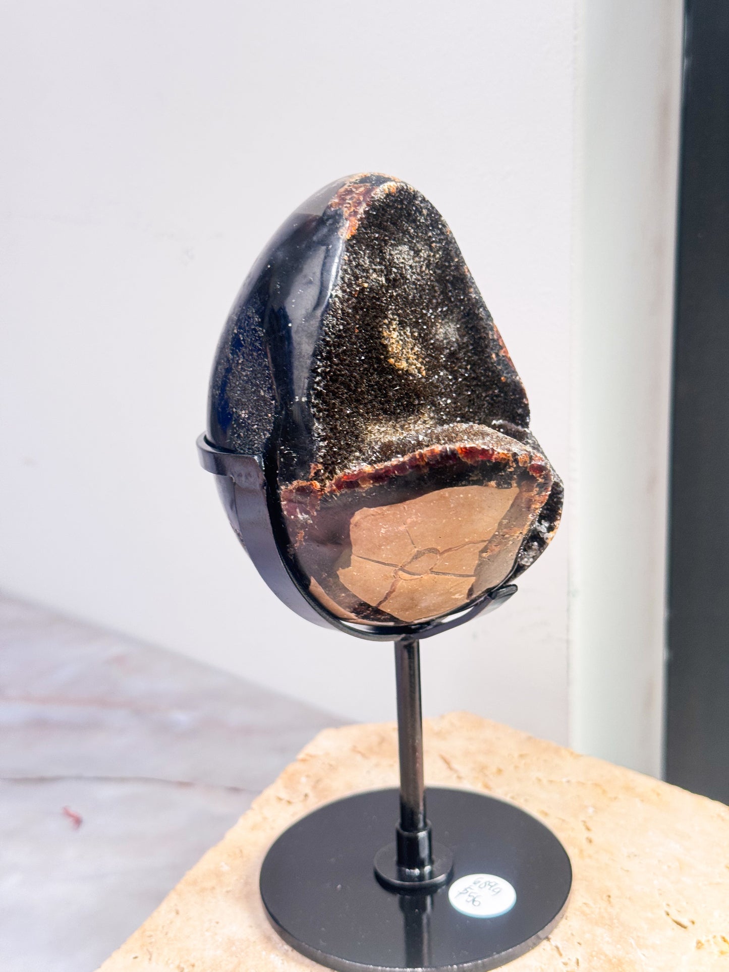Septarian Dragon Egg on Stand