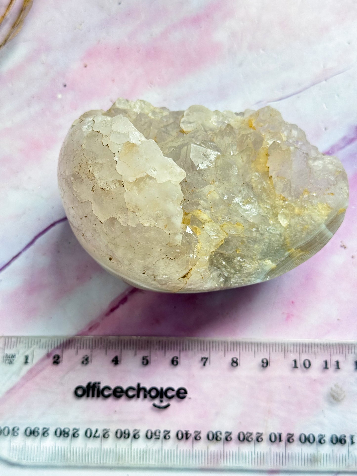 Amethyst and Agate Druzy Geode Egg