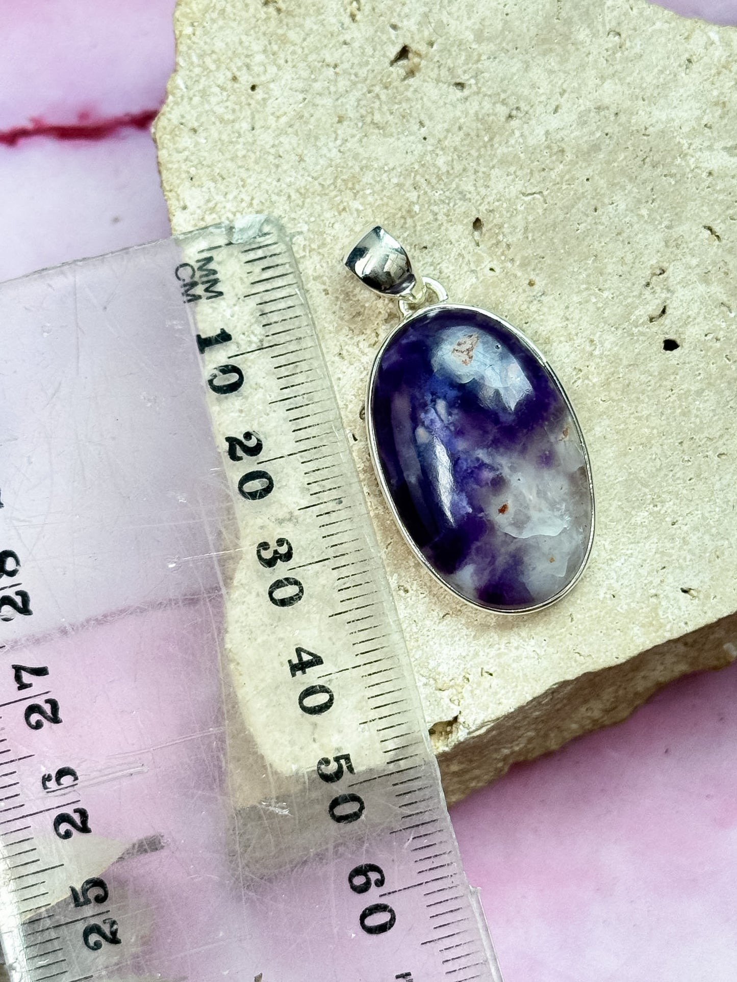 Violet Flame Opal Pendants