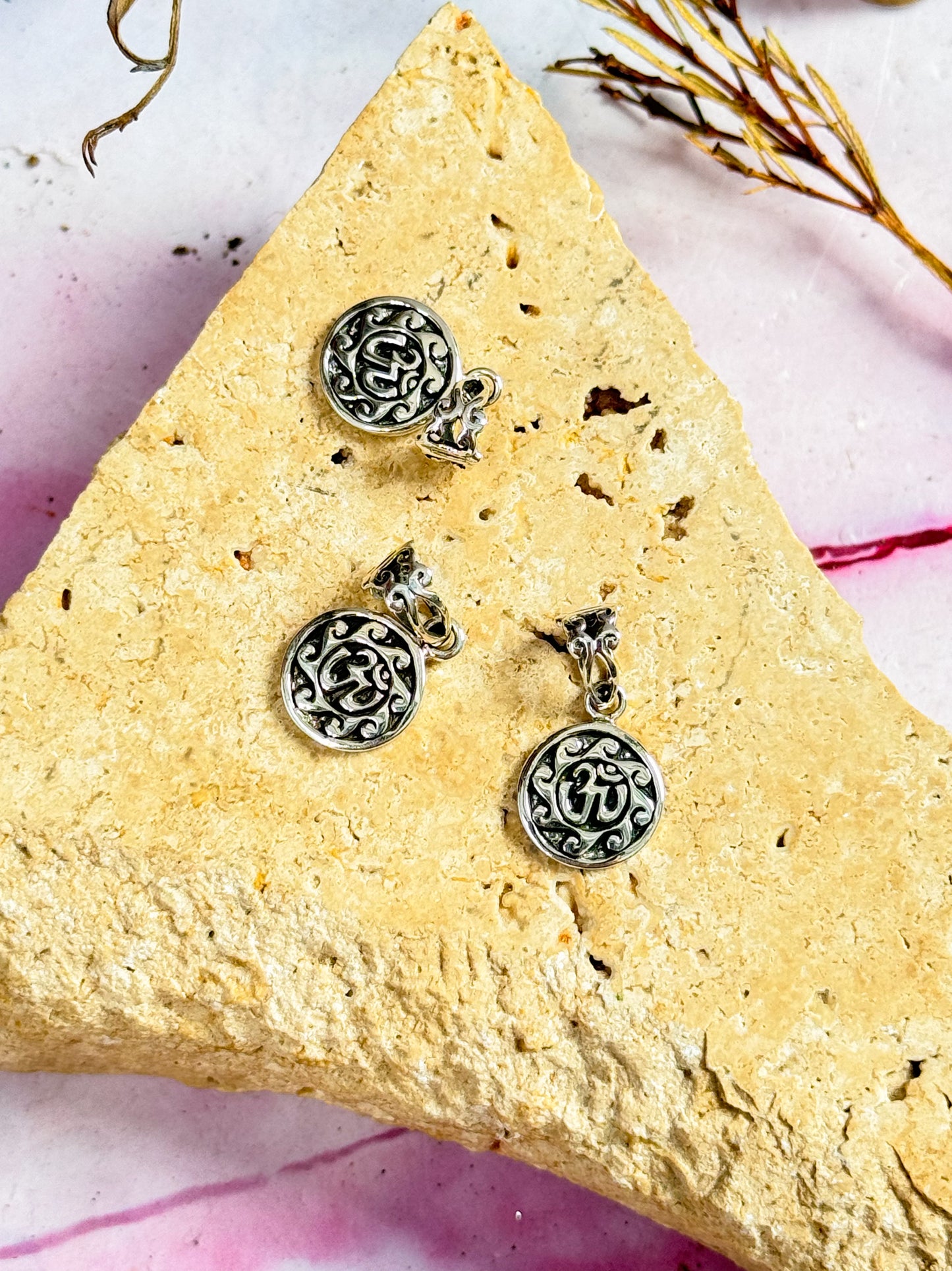OM Sterling Silver Pendant