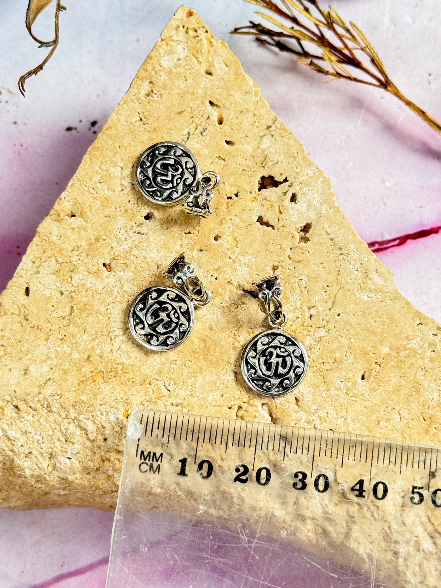 OM Sterling Silver Pendant