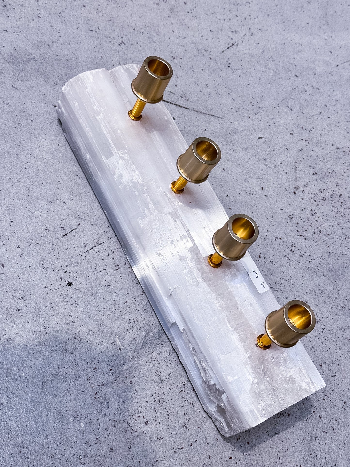 Selenite Candle Holder